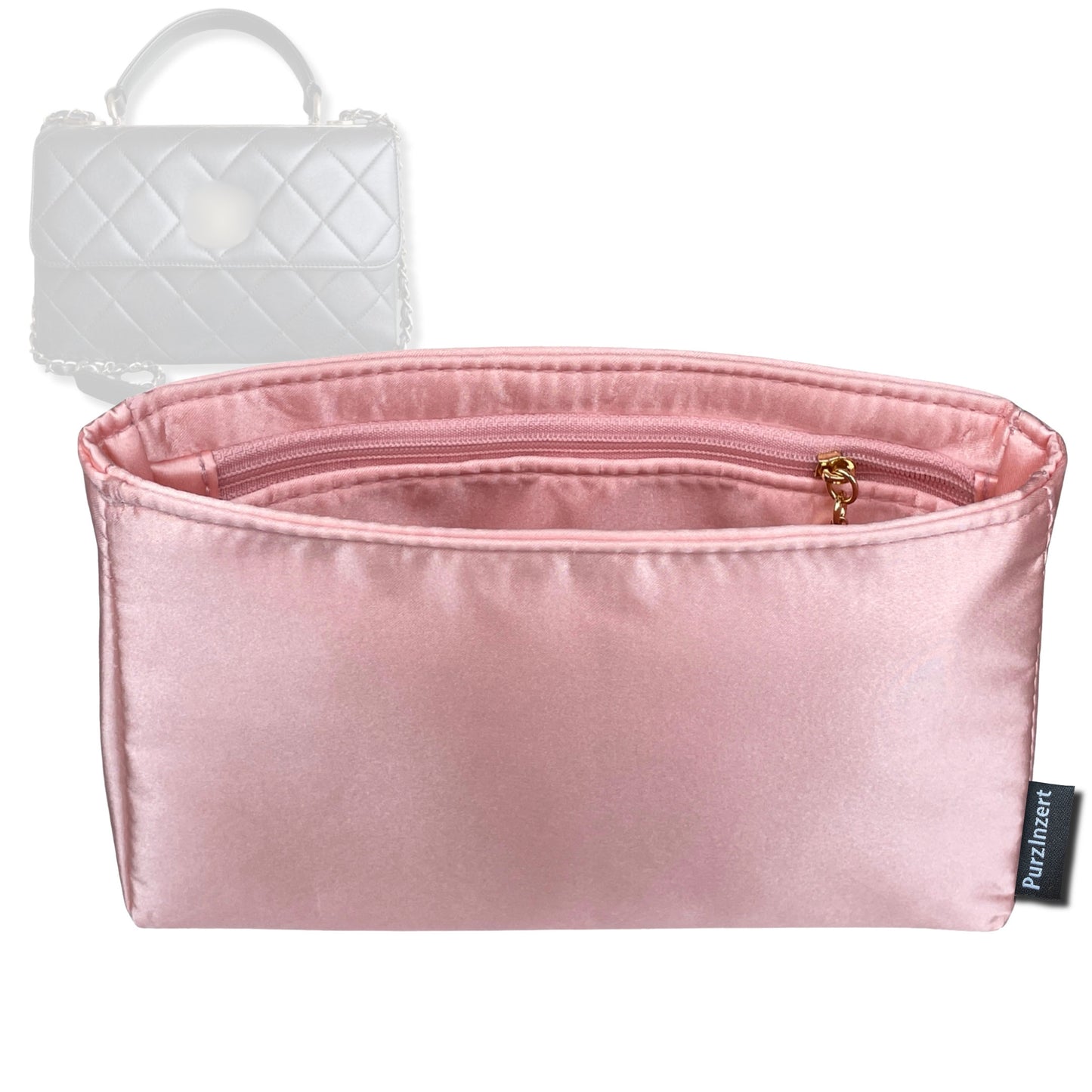 Bag Insert for (Chanel, Trendy CC Small) Organizer Tote Purse Organiser Liner Shaper [Premium Silk Material]