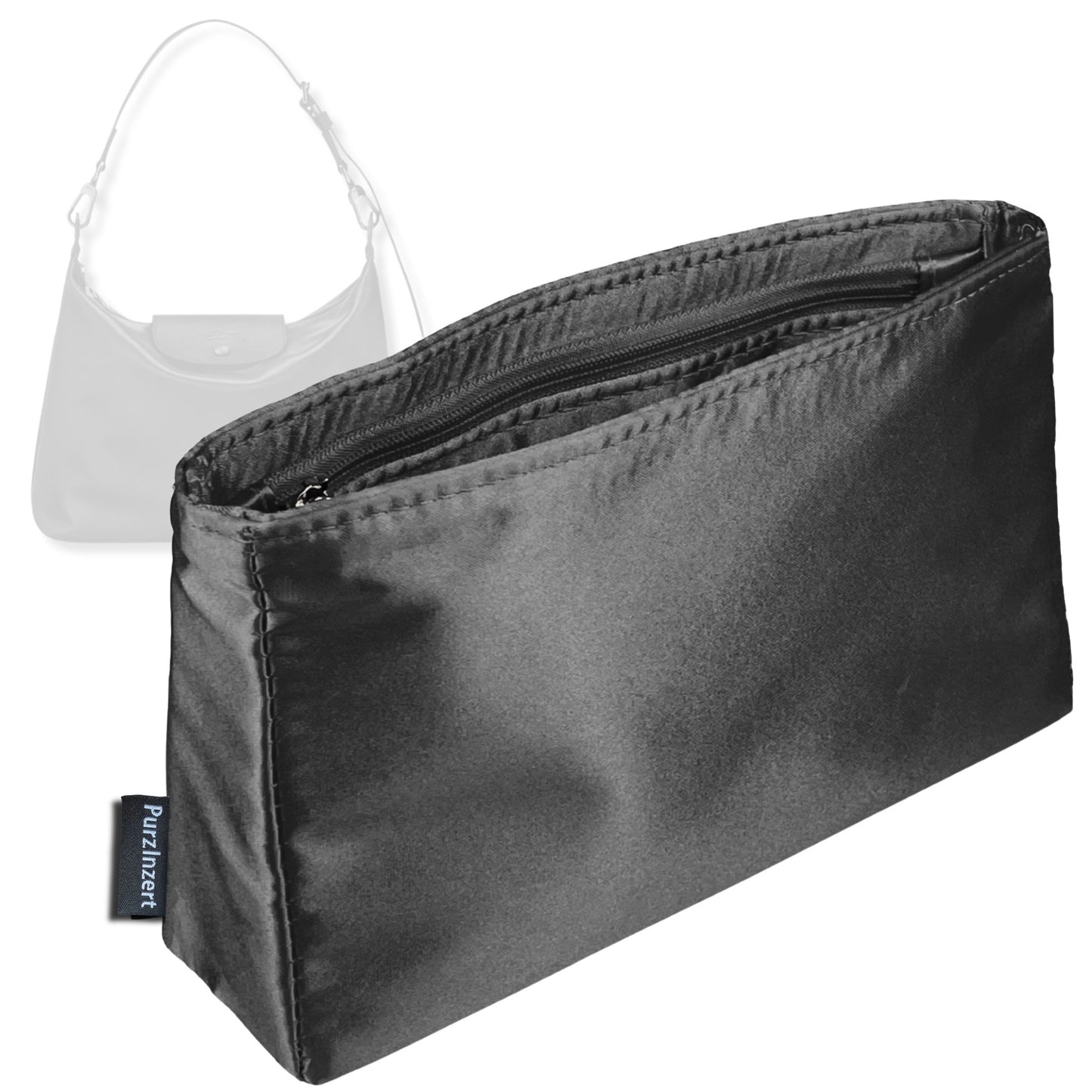 Bag Insert for (Longchamp, Le Pliage Xtra Medium Hobo) Organizer Tote Purse Organiser Liner Shaper [Premium Silk Material]
