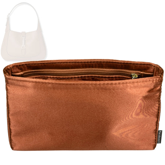 Bag Insert for (Gucci, Jackie 1961 Mini) Organizer Tote Purse Organiser Liner Shaper [Premium Silk Material]