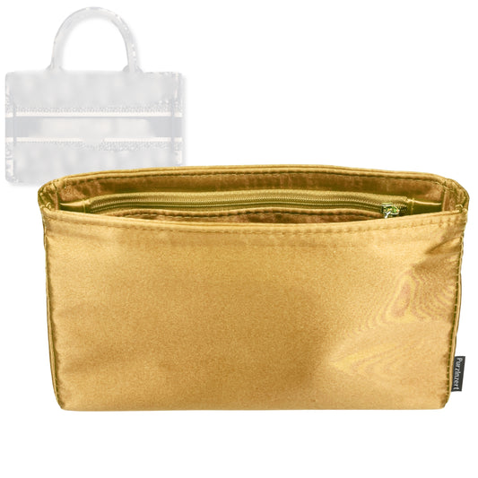 Bag Insert for (Dior, Book Tote Mini) Organizer Tote Purse Organiser Liner Shaper [Premium Silk Material]