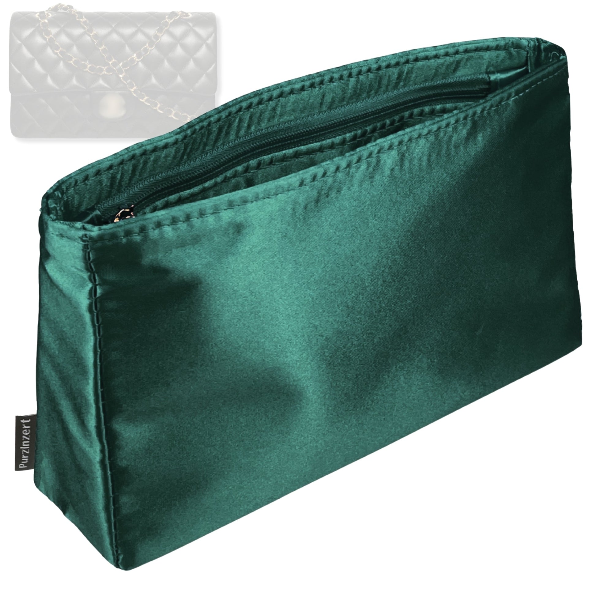 Bag Insert for (Chanel, Mini Rectangular Classic Flap) Organizer Tote Purse Organiser Liner Shaper [Premium Silk Material]