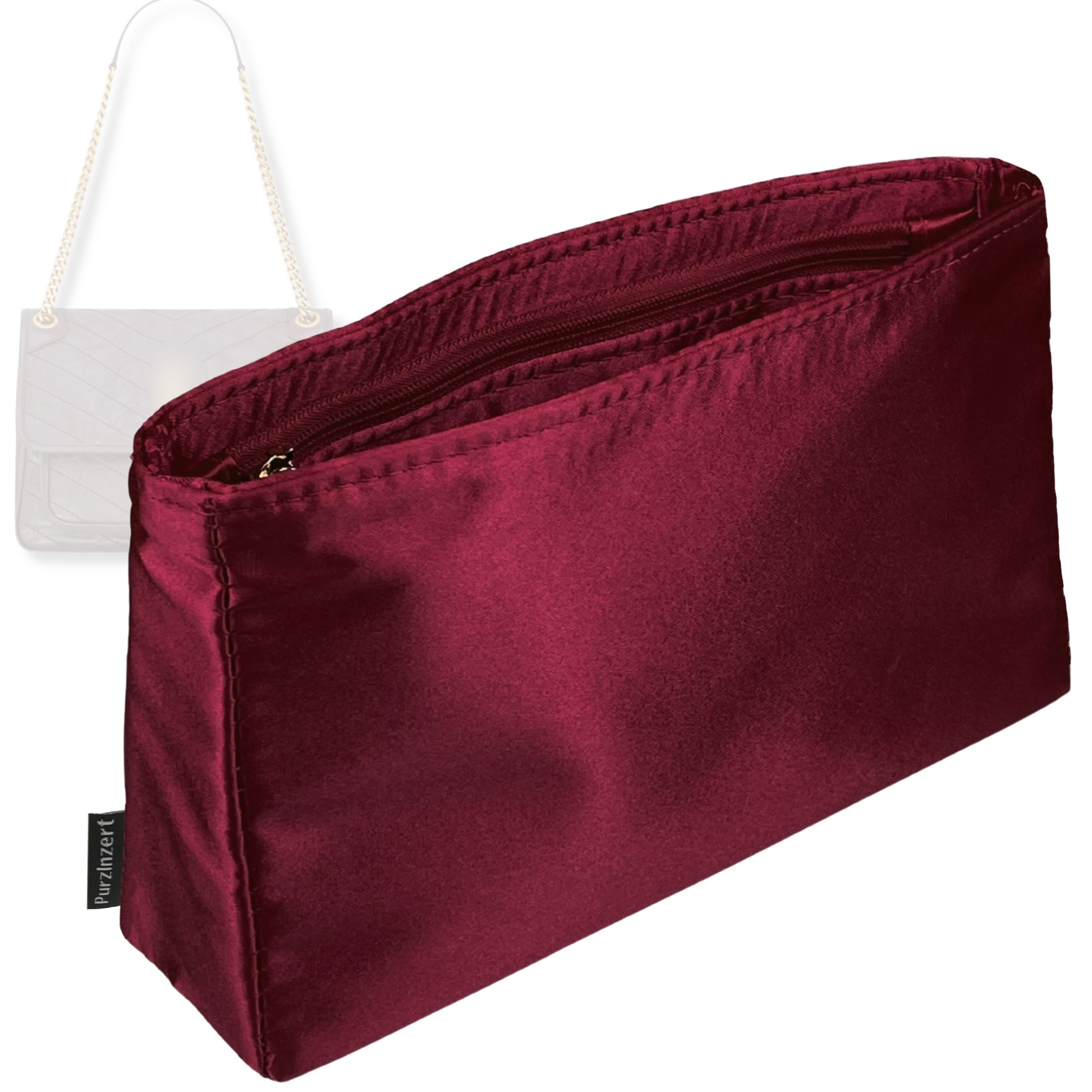 Bag Insert for (Saint Laurent (YSL), NIKI Medium) Organizer Tote Purse Organiser Liner Shaper [Premium Silk Material]