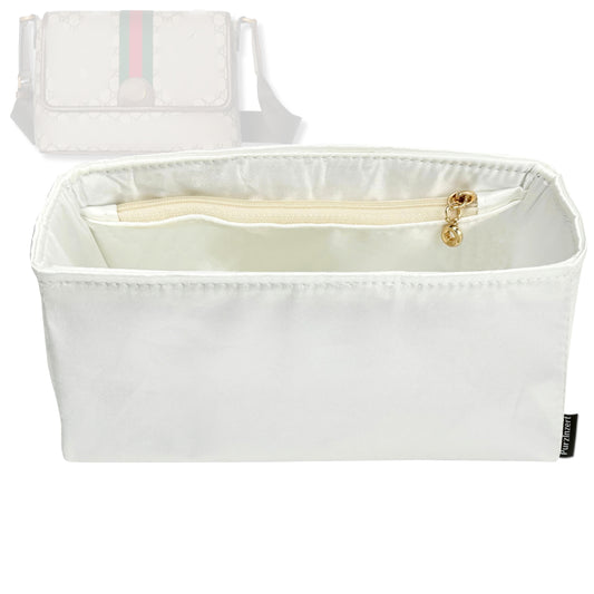 Bag Insert for (Gucci, Medium messenger bag) Organizer Tote Purse Organiser Liner Shaper [Premium Silk Material]