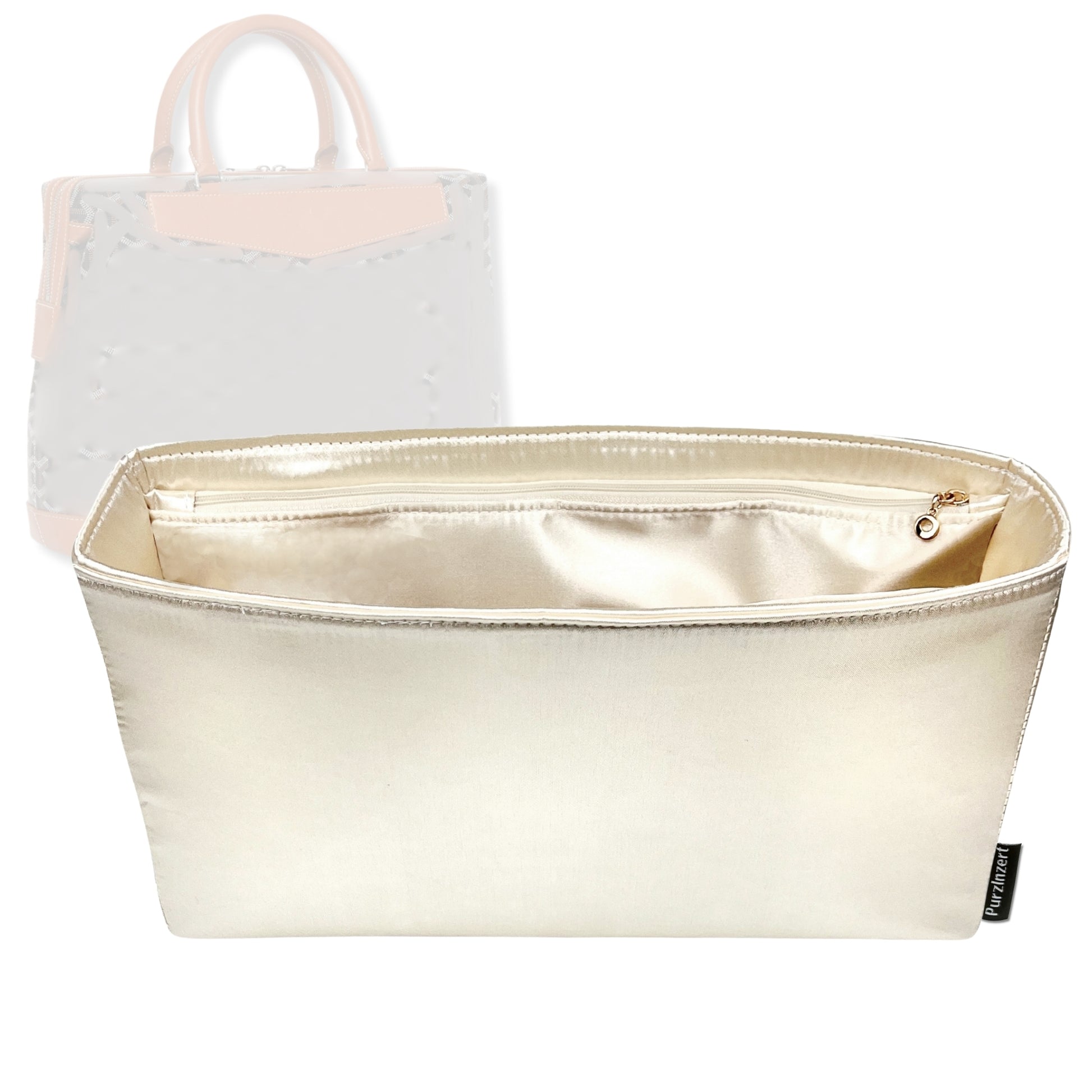 Bag Insert for (Goyard, Cisalpin Document Case) Organizer Tote Purse Organiser Liner Shaper [Premium Silk Material]