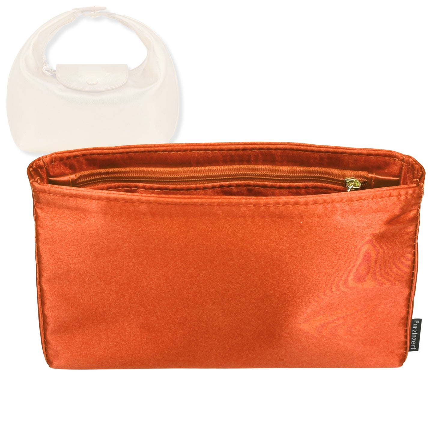Bag Insert for (Longchamp, Le Pliage Xtra XS Handbag) Organizer Tote Purse Organiser Liner Shaper [Premium Silk Material]