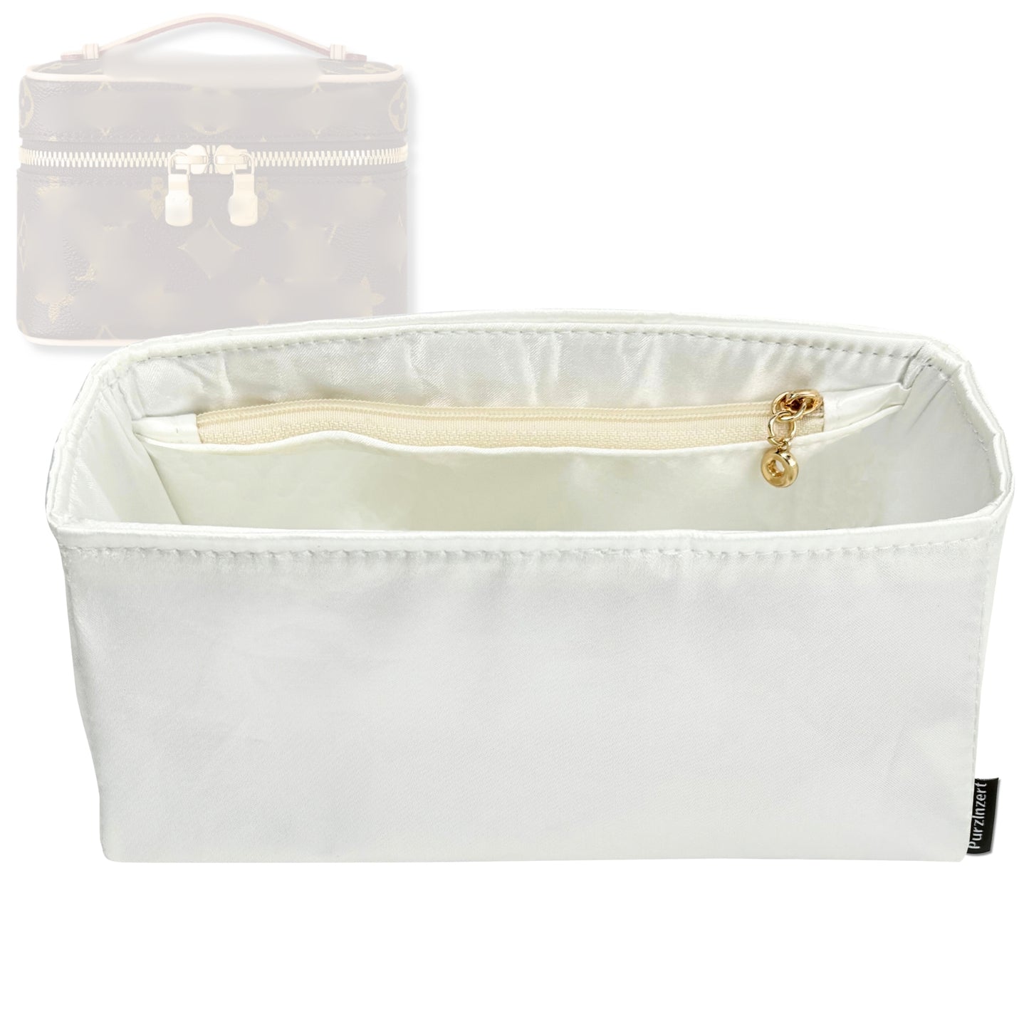 Bag Insert for (LV, Nice Nano) Organizer Tote Purse Organiser Liner Shaper [Premium Silk Material]