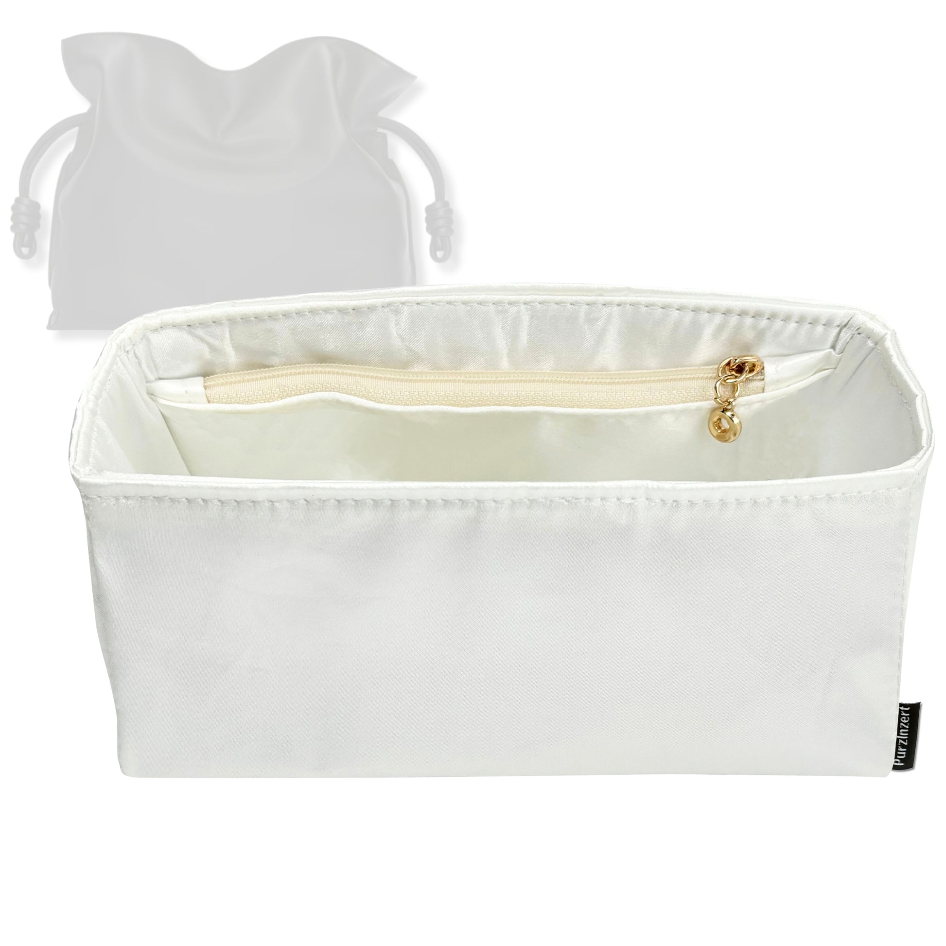 Bag Insert for (Loewe, Medium Flamenco Clutch) Organizer Tote Purse Organiser Liner Shaper [Premium Silk Material]