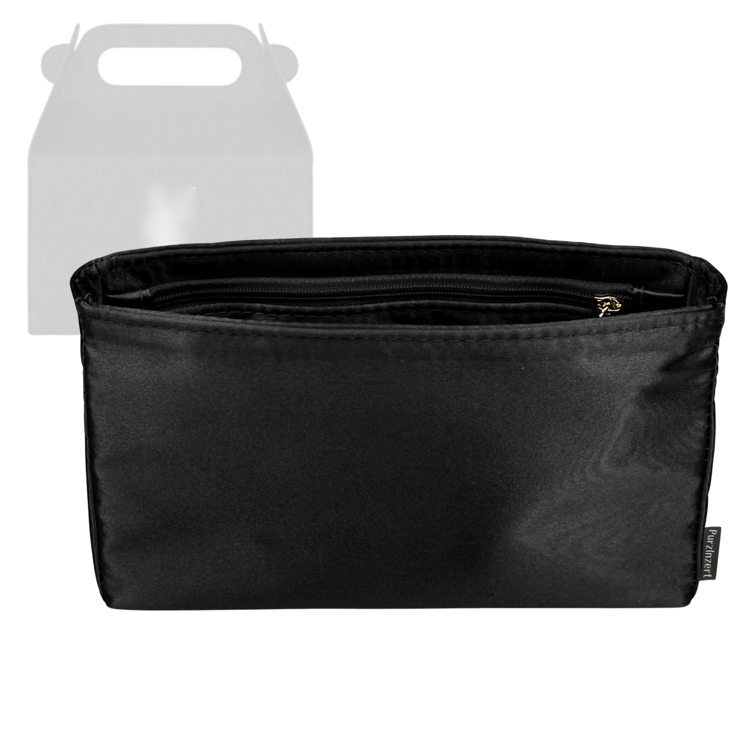 Bag Insert for (Saint Laurent (YSL), TAKE-AWAY BOX IN LEATHER) Organizer Tote Purse Organiser Liner Shaper [Premium Silk Material]