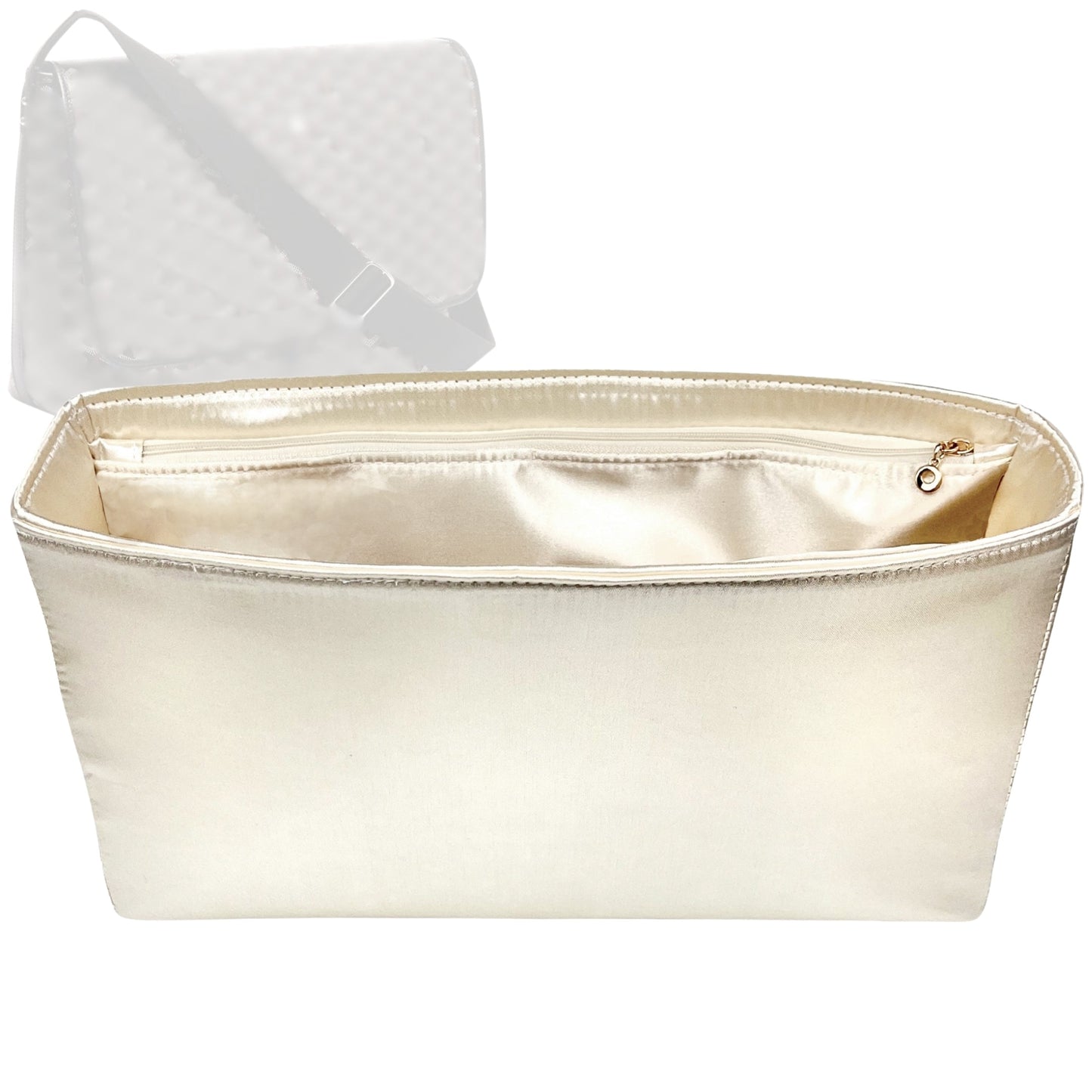 Bag Insert for (Goyard, Capetien MM Messenger) Organizer Tote Purse Organiser Liner Shaper [Premium Silk Material]