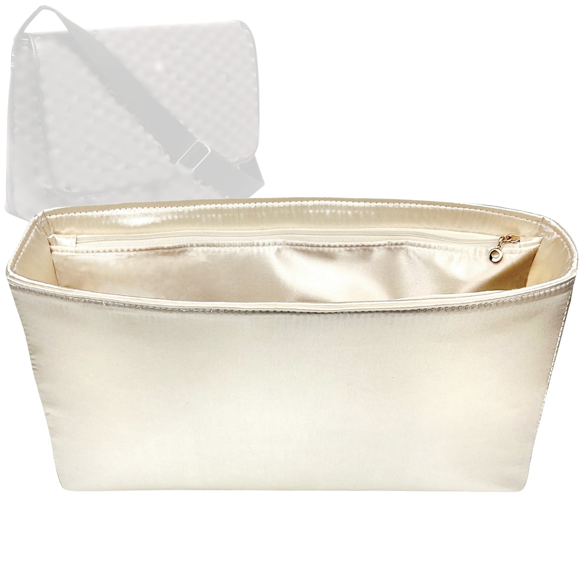 Bag Insert for (Goyard, Capetien MM Messenger) Organizer Tote Purse Organiser Liner Shaper [Premium Silk Material]