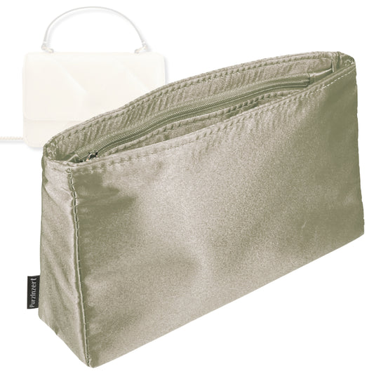 Bag Insert for (Tory Burch, Kira Diamond Quilt Top-Handle) Organizer Tote Purse Organiser Liner Shaper [Premium Silk Material]