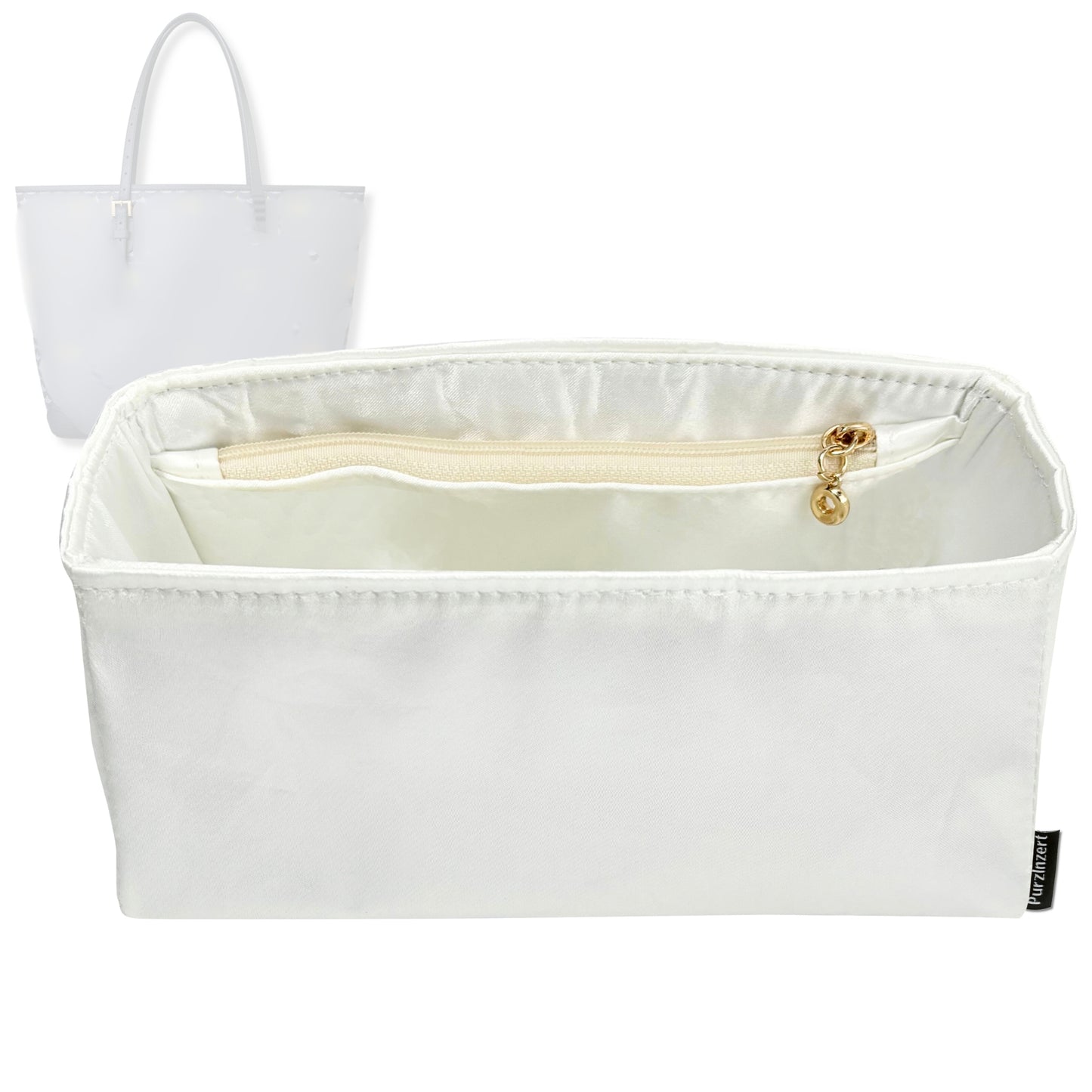 Bag Insert for (, Daily Battle 19) Organizer Tote Purse Organiser Liner Shaper [Premium Silk Material]