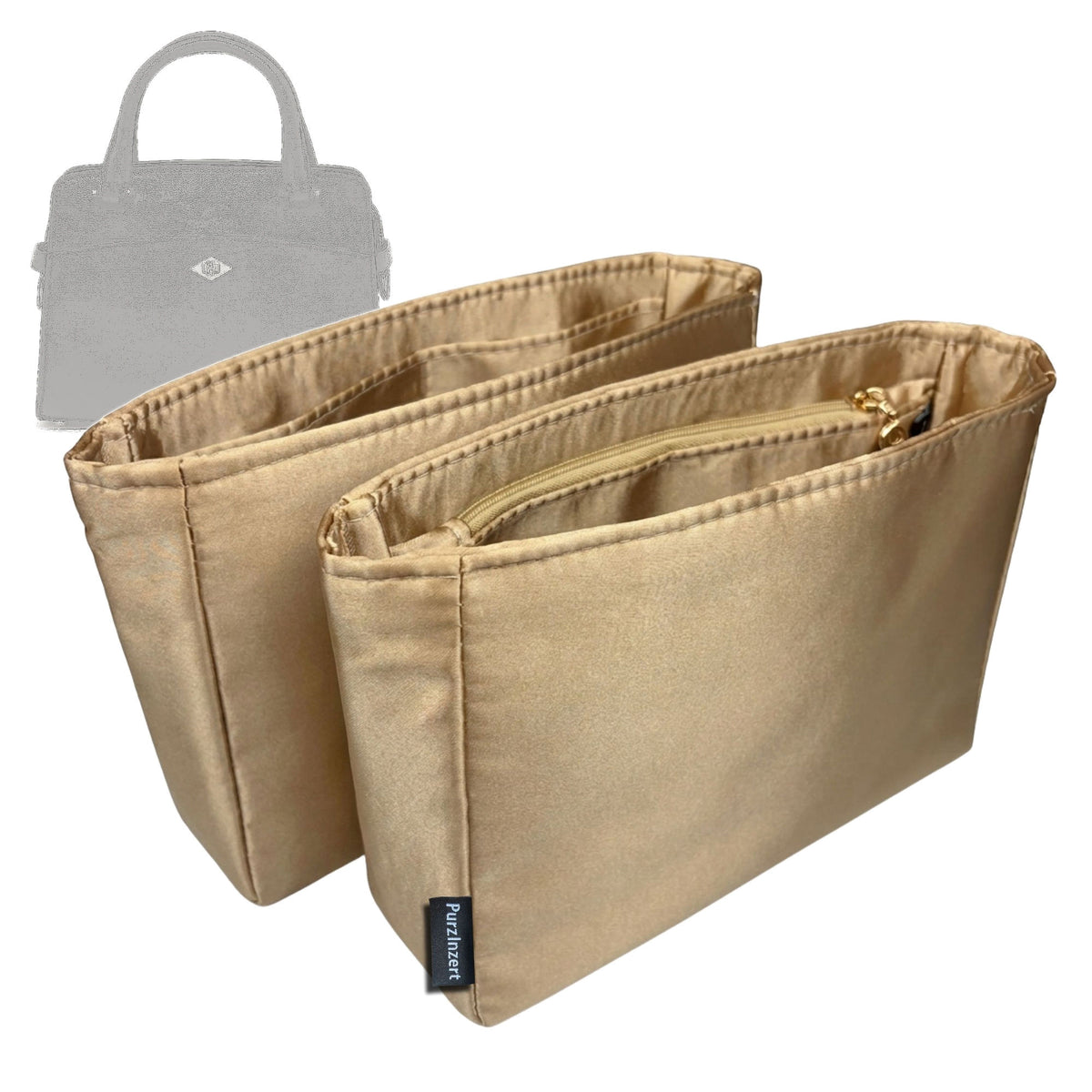 Bag Insert for (Metier, Private Eye Mini) Organizer Tote Purse Organiser Liner Shaper [Premium Silk Material]