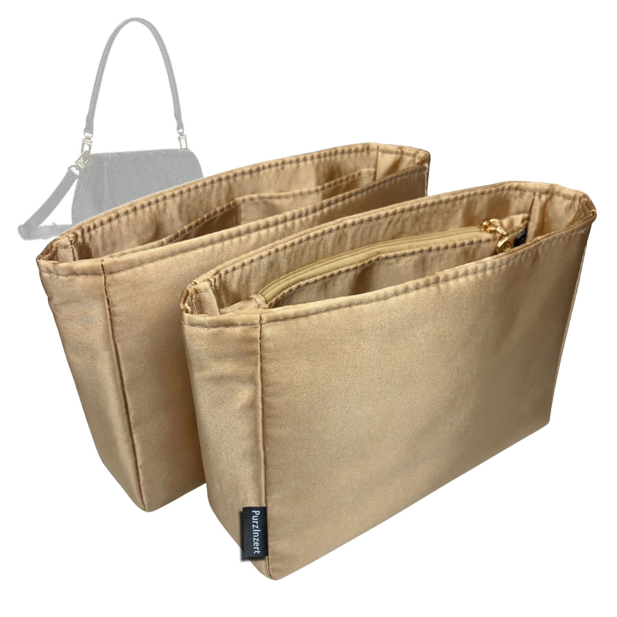 Bag Insert for (LV, Pochette Metis Soft) Organizer Tote Purse Organiser Liner Shaper [Premium Silk Material]