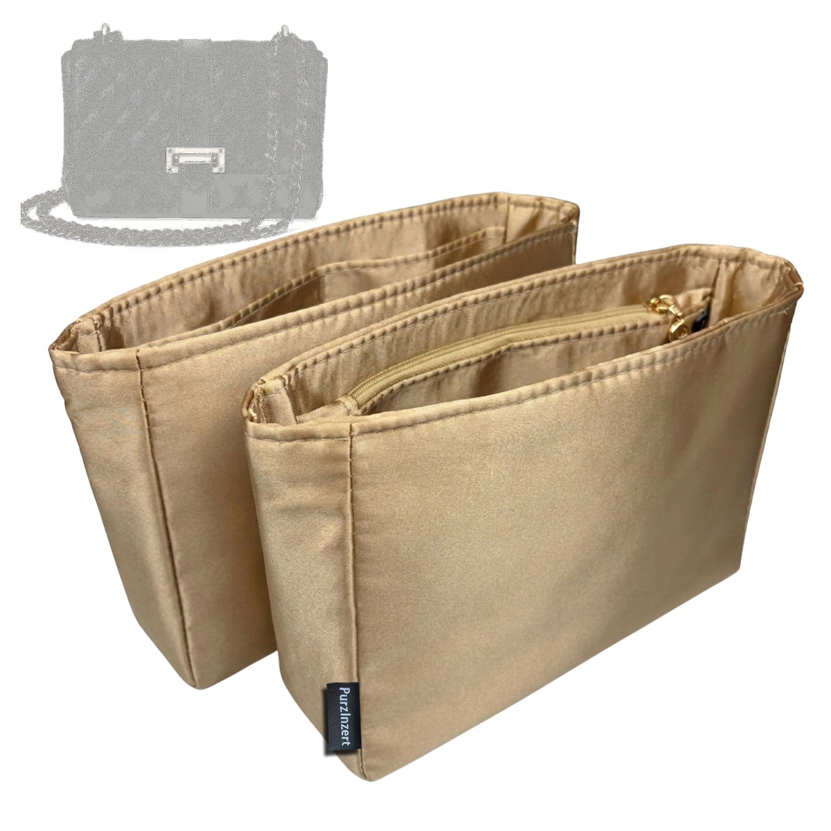 Bag Insert for (Aspinal of London, Medium Lottie) Organizer Tote Purse Organiser Liner Shaper [Premium Silk Material]