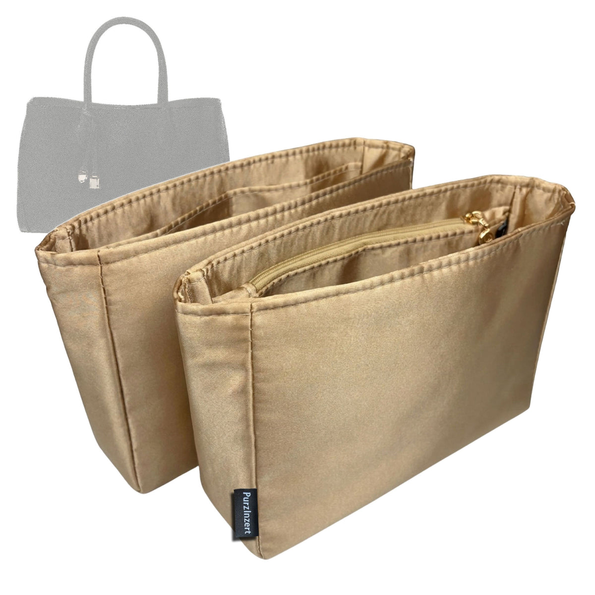 Bag Insert for (Aspinal of London, Large London Tote) Organizer Tote Purse Organiser Liner Shaper [Premium Silk Material]