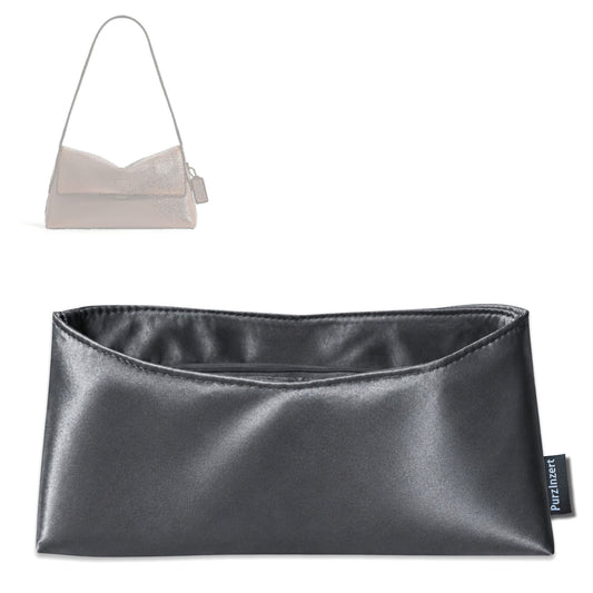 Bag Insert for (Coach, Chelsea Shoulder Bag 30) Organizer Tote Purse Organiser Liner Shaper [Premium Silk Material]