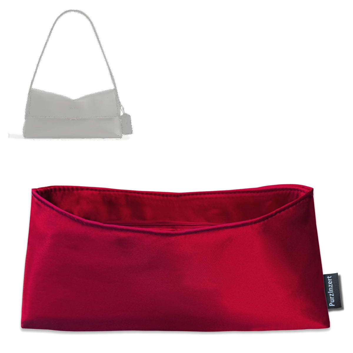 Bag Insert for (Coach, Chelsea Shoulder Bag 26) Organizer Tote Purse Organiser Liner Shaper [Premium Silk Material]
