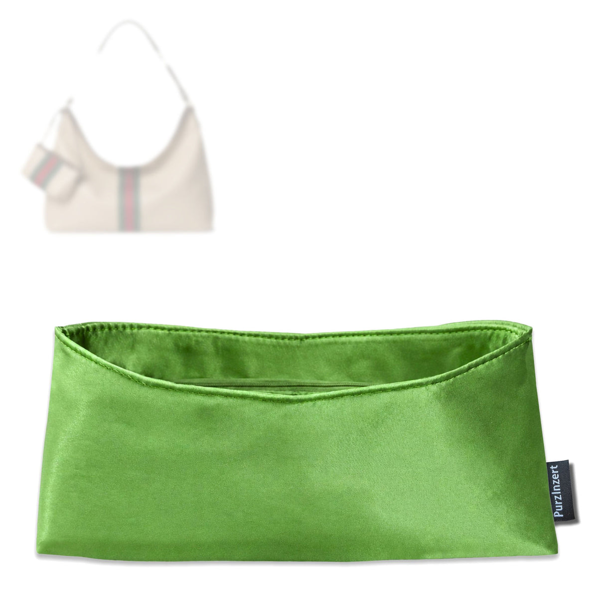 Bag Insert for (Gucci, Large Shoulder Bag with Web) Organizer Tote Purse Organiser Liner Shaper [Premium Silk Material]