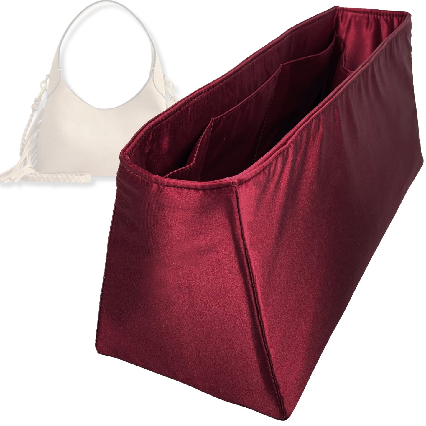 Bag Insert for (Coach, BROOKLYN SHOULDER BAG 23) Organizer Tote Purse Organiser Liner Shaper [Premium Silk Material]