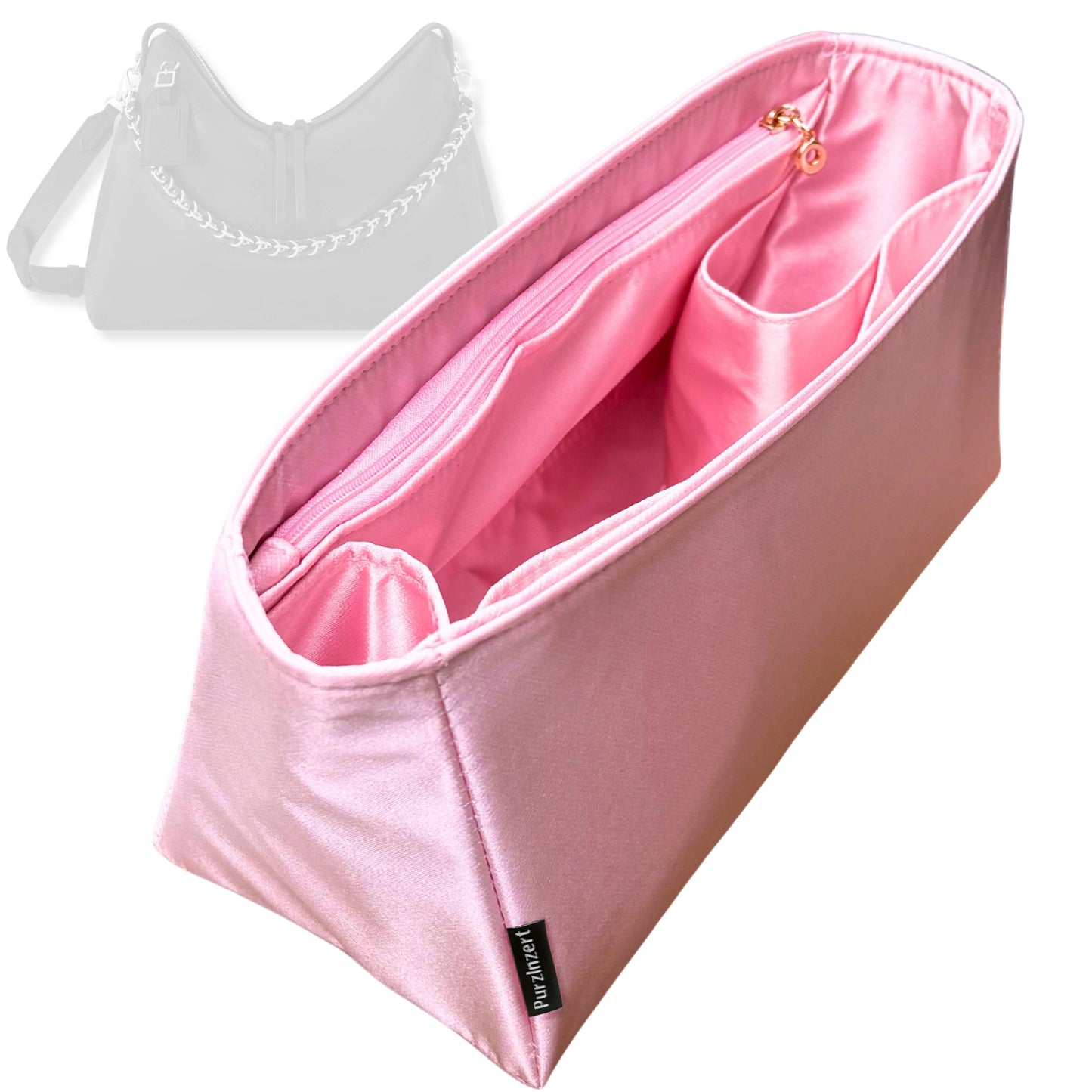 Bag Insert for (LV, Hand It All PM) Organizer Tote Purse Organiser Liner Shaper [Premium Silk Material]