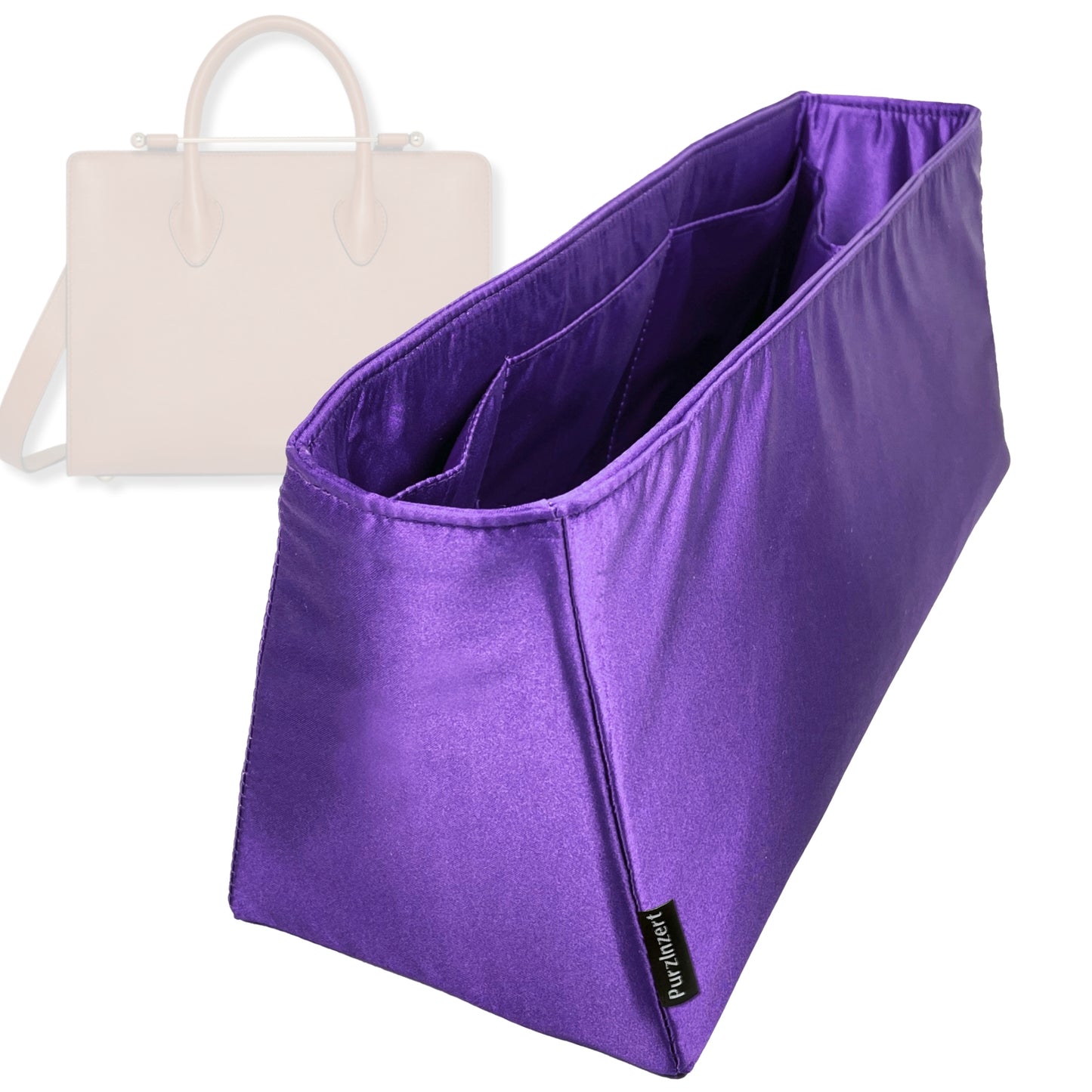Bag Insert for (Strathberry, Large Tote) Organizer Tote Purse Organiser Liner Shaper [Premium Silk Material]