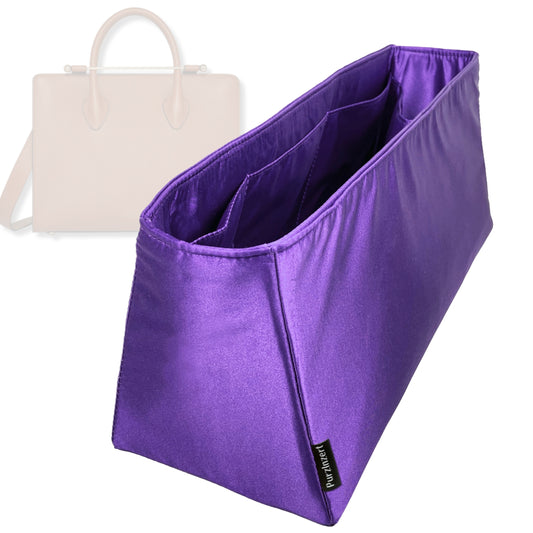 Bag Insert for (Strathberry, Large Tote) Organizer Tote Purse Organiser Liner Shaper [Premium Silk Material]