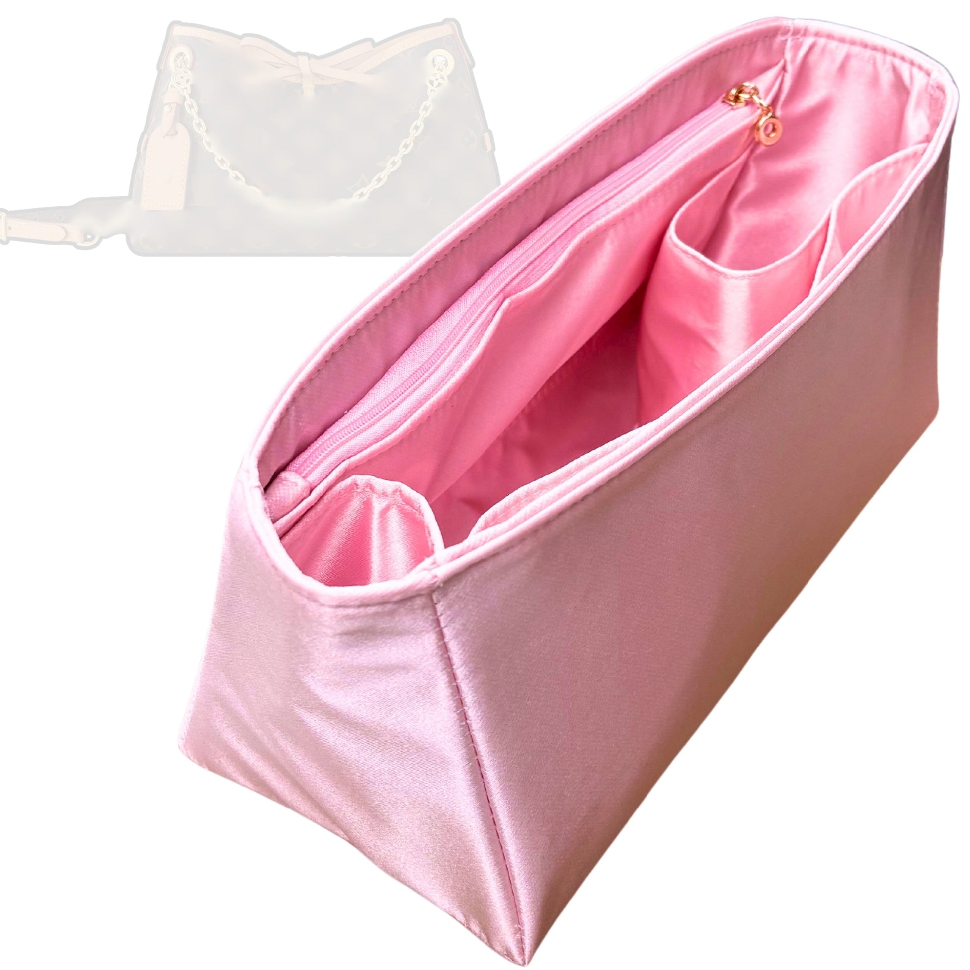 Bag Insert for (LV, CarryAll BB) Organizer Tote Purse Organiser Liner Shaper [Premium Silk Material]