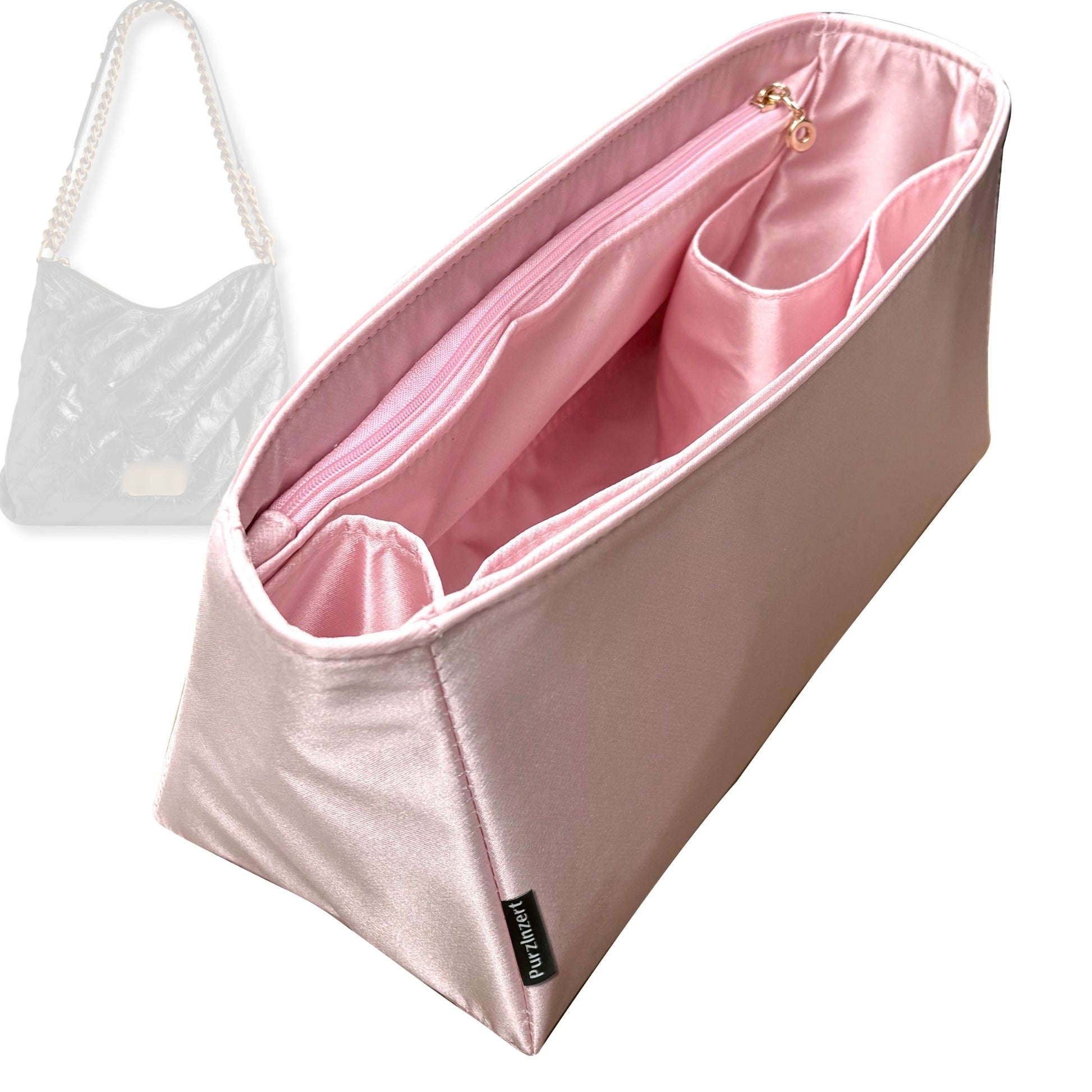 Bag Insert for (Balenciaga, Crush Hobo Bag Small) Organizer Tote Purse Organiser Liner Shaper [Premium Silk Material]