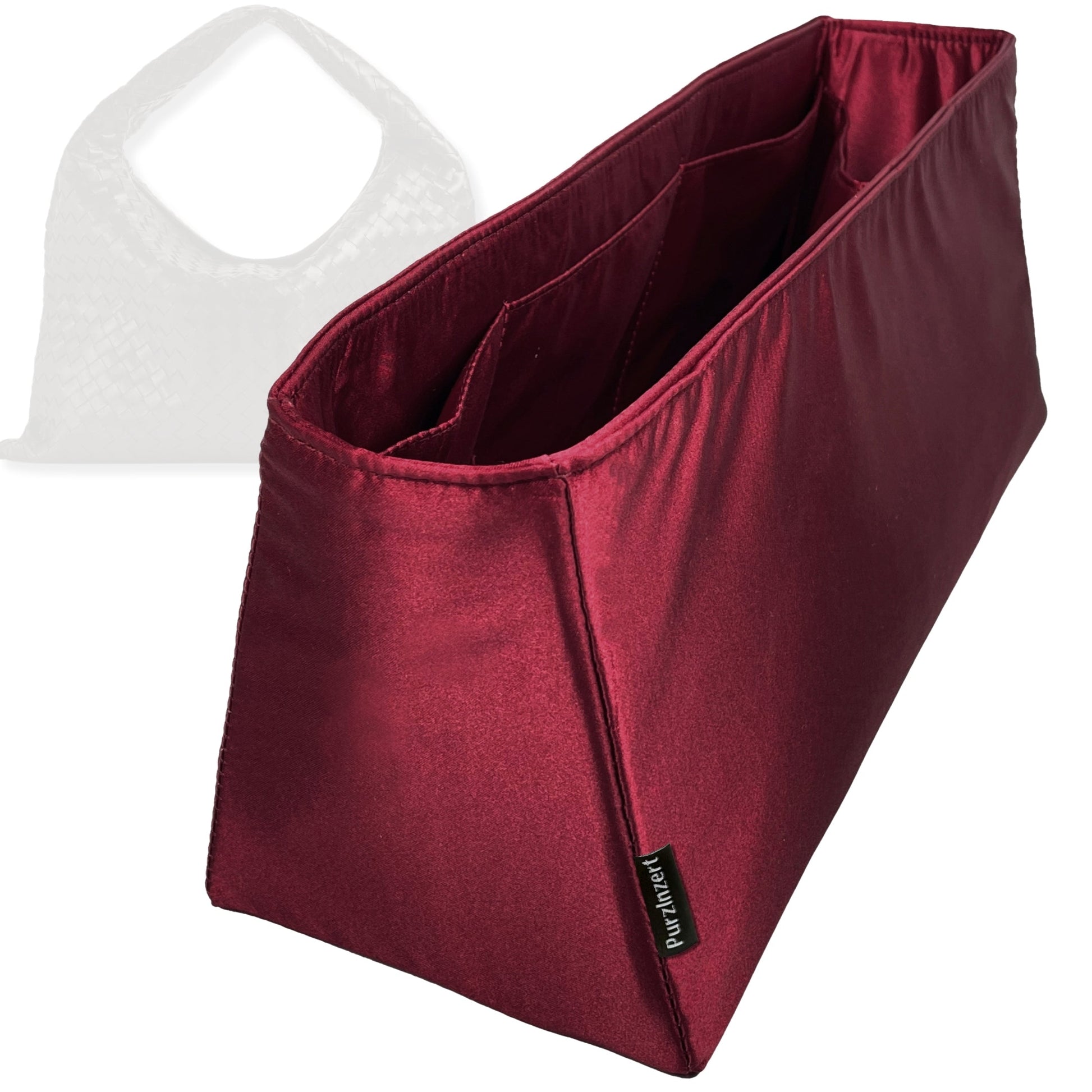 Bag Insert for (Bottega Veneta, BV Hop Large) Organizer Tote Purse Organiser Liner Shaper [Premium Silk Material]
