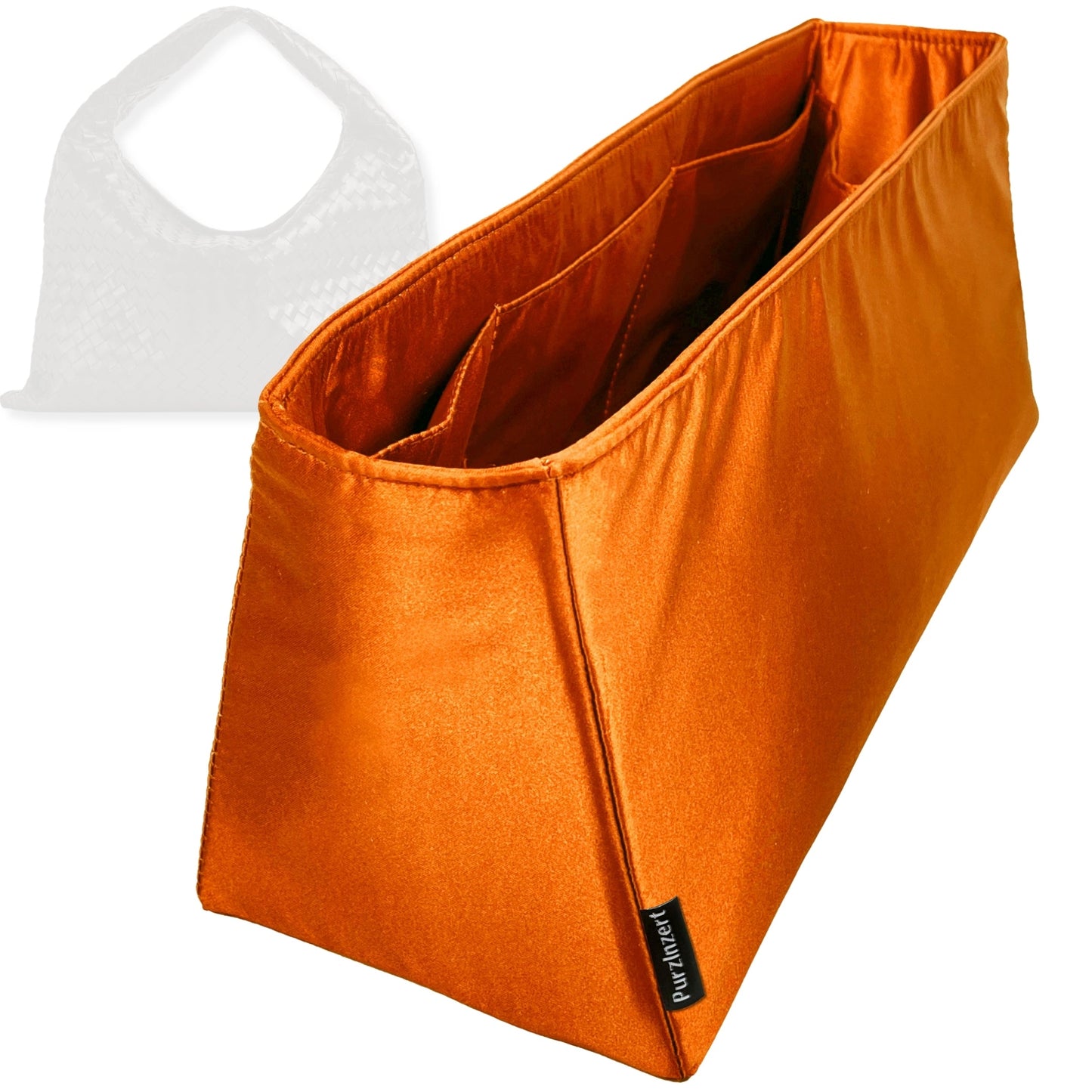 Bag Insert for (Bottega Veneta, BV Hop Small) Organizer Tote Purse Organiser Liner Shaper [Premium Silk Material]
