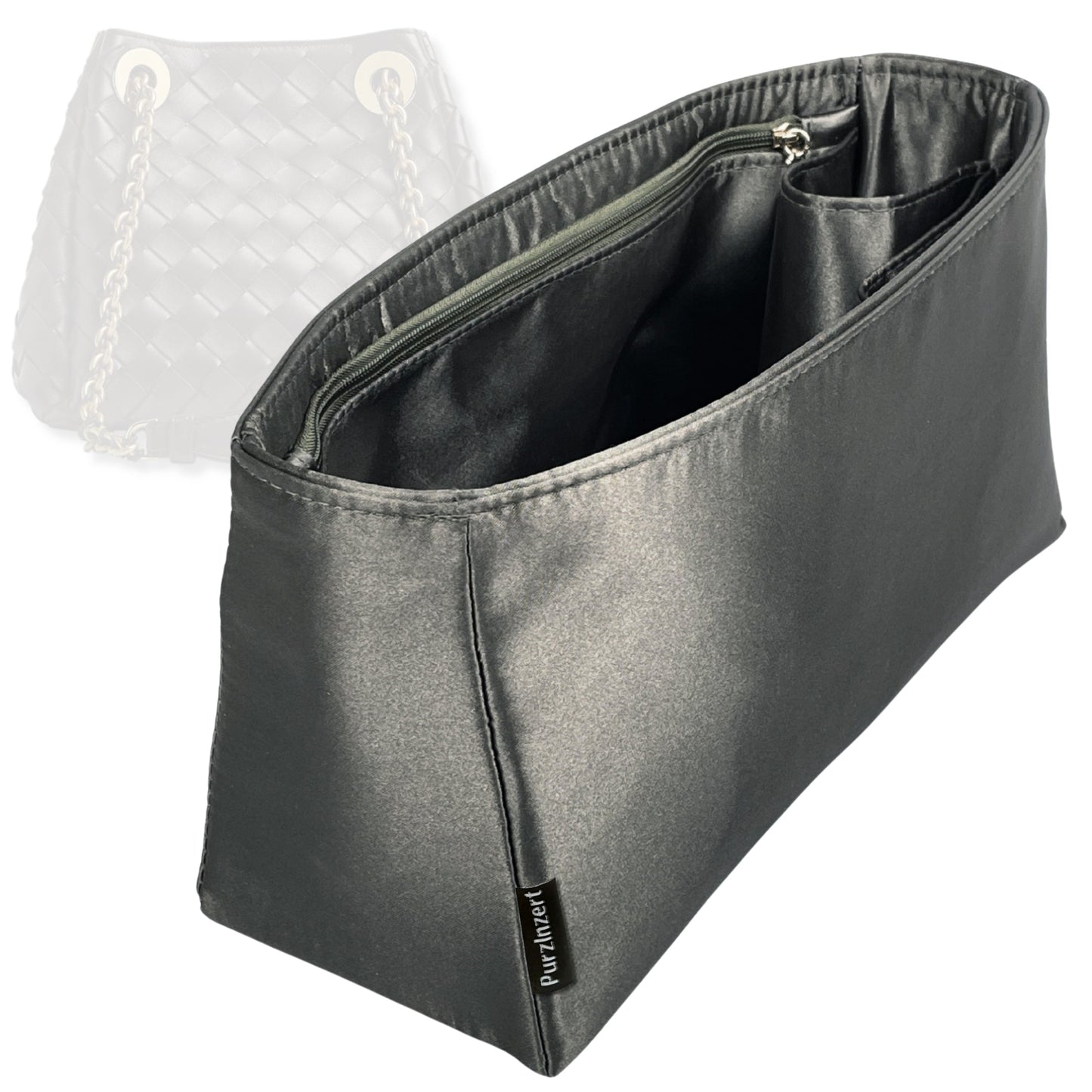 Bag Insert for (Bottega Veneta, Parachute Small) Organizer Tote Purse Organiser Liner Shaper [Premium Silk Material]