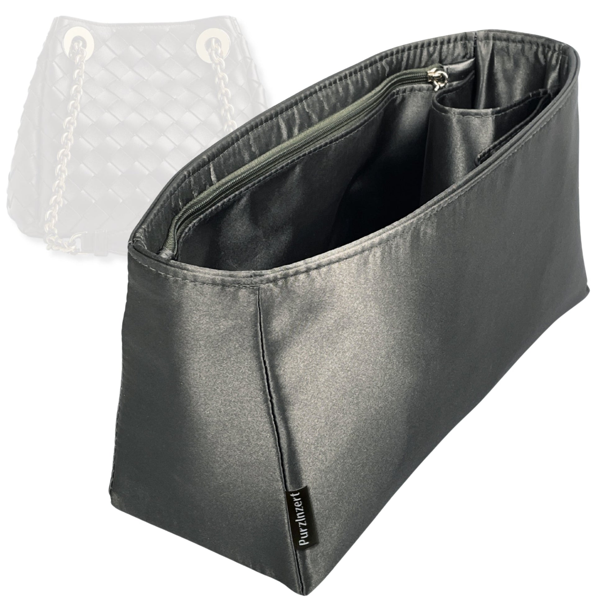 Bag Insert for (Bottega Veneta, Parachute Small) Organizer Tote Purse Organiser Liner Shaper [Premium Silk Material]