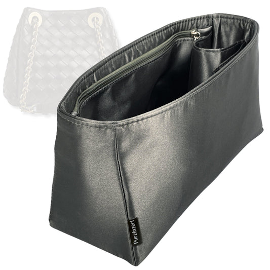 Bag Insert for (Bottega Veneta, Parachute Small) Organizer Tote Purse Organiser Liner Shaper [Premium Silk Material]