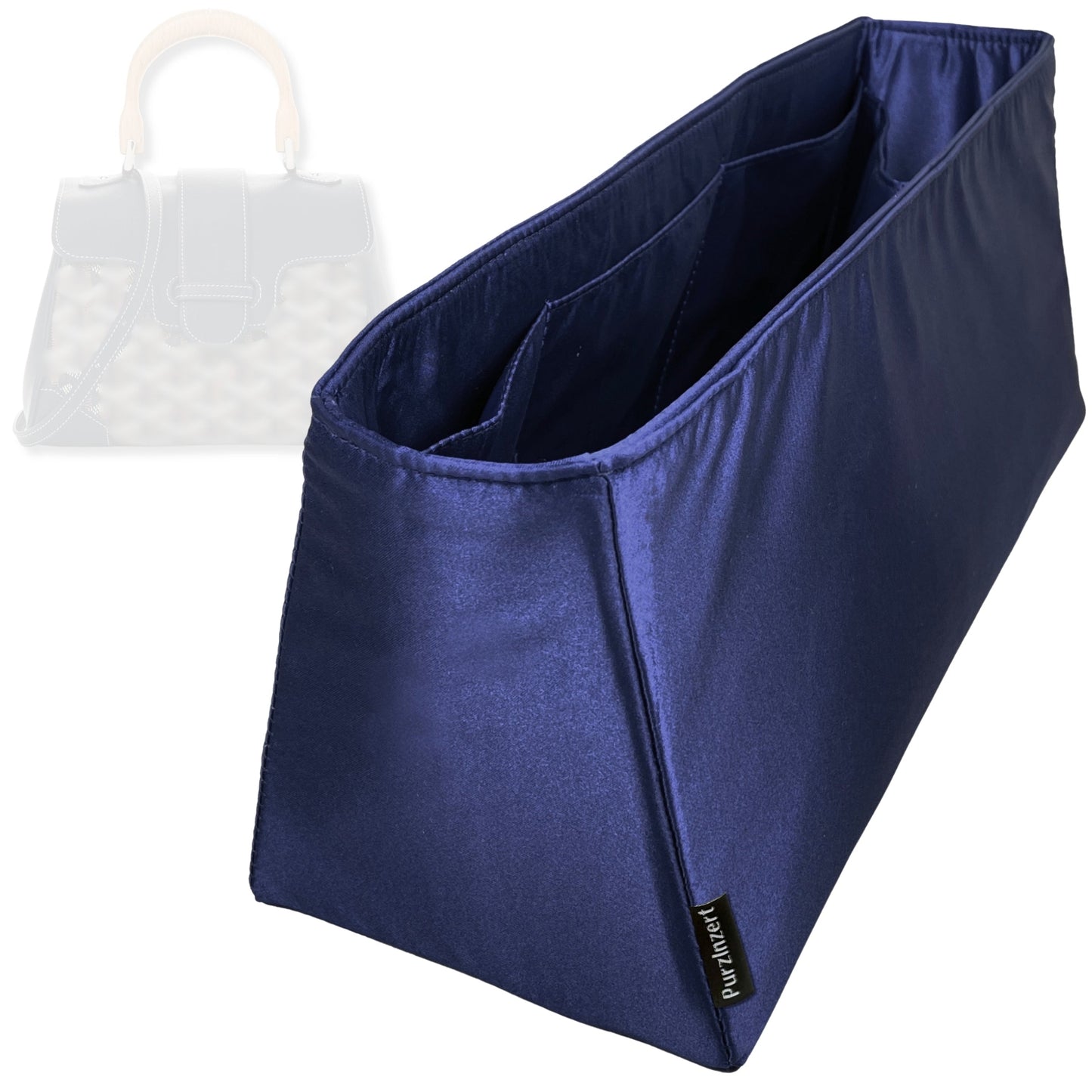 Bag Insert for (Goyard, Saigon Soft Mini) Organizer Tote Purse Organiser Liner Shaper [Premium Silk Material]