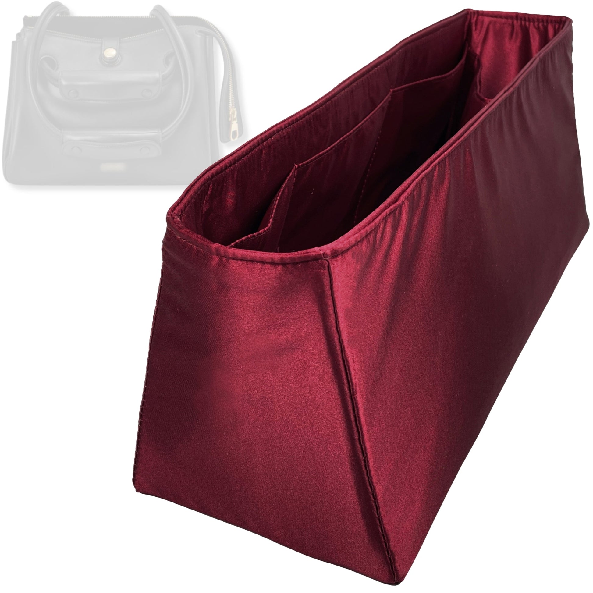 Bag Insert for (Loewe, Small Madrid bag) Organizer Tote Purse Organiser Liner Shaper [Premium Silk Material]