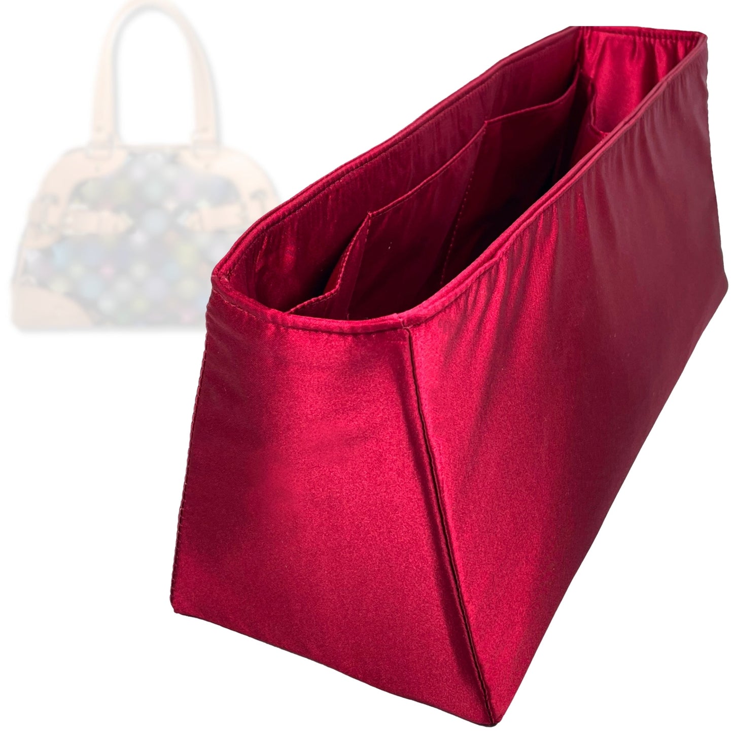 Bag Insert for (LV, Multicolore Claudia Bag) Organizer Tote Purse Organiser Liner Shaper [Premium Silk Material]
