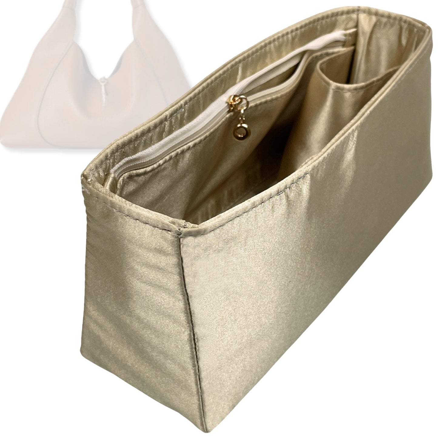 Bag Insert for (Gucci, Softbit maxi shoulder bag) Organizer Tote Purse Organiser Liner Shaper [Premium Silk Material]