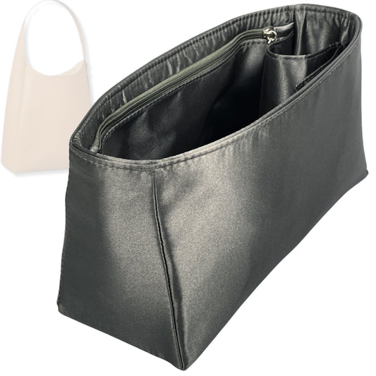Bag Insert for (Tory Burch, Small Romy Hobo Bag) Organizer Tote Purse Organiser Liner Shaper [Premium Silk Material]
