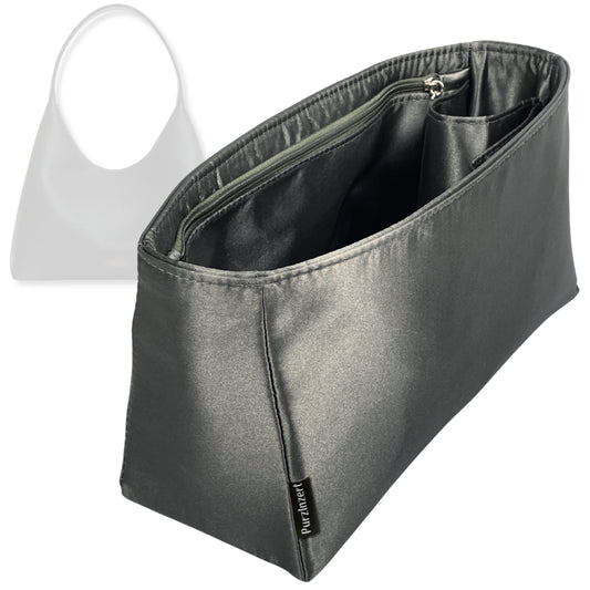 Bag Insert for (Mansur Gavriel, Candy Hobo) Organizer Tote Purse Organiser Liner Shaper [Premium Silk Material]