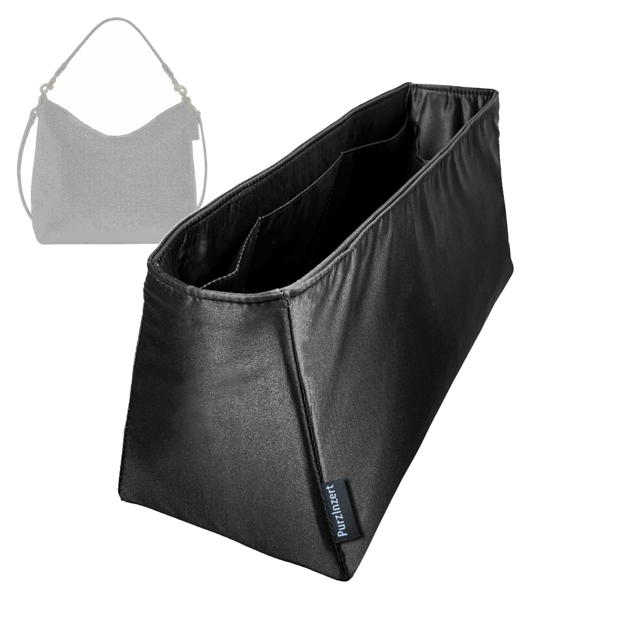 Bag Insert for (Coach, Laurel Large Shoulder Bag) Organizer Tote Purse Organiser Liner Shaper [Premium Silk Material]