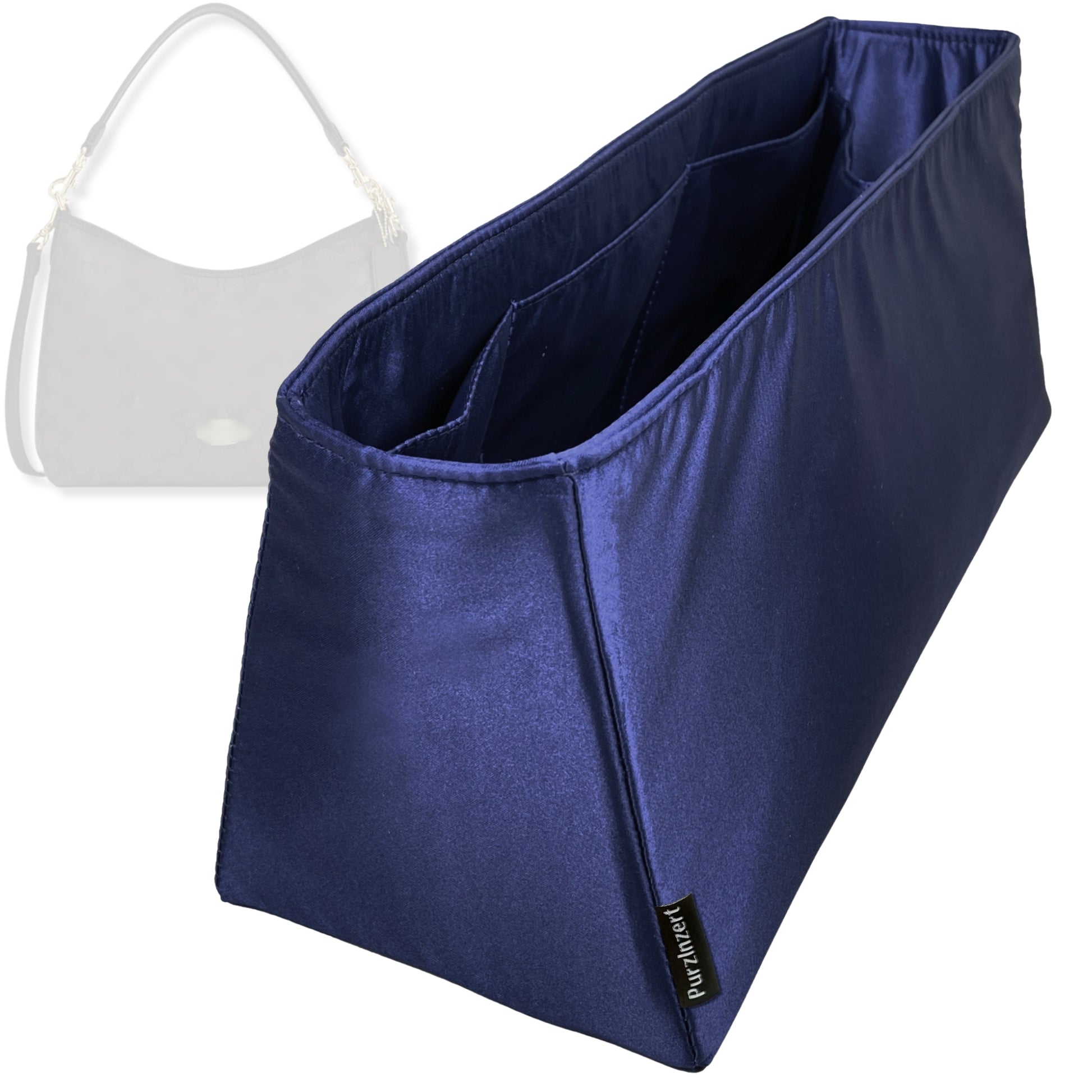 Bag Insert for (Coach, Laurel Large Shoulder Bag) Organizer Tote Purse Organiser Liner Shaper [Premium Silk Material]
