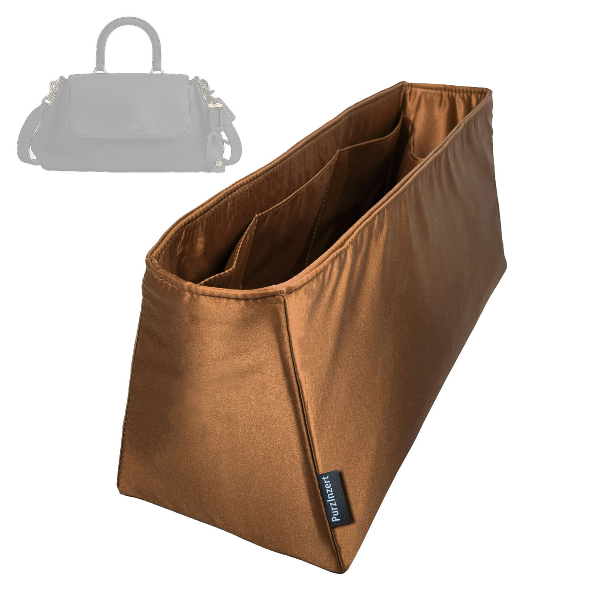 Bag Insert for (Coach, Slouchy Rogue Top Handle Bag) Organizer Tote Purse Organiser Liner Shaper [Premium Silk Material]