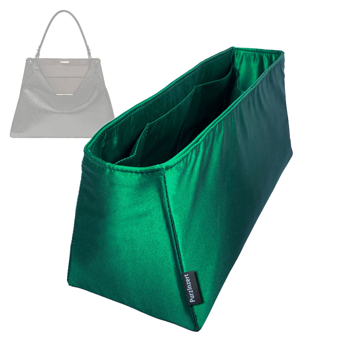 Bag Insert for (Fendi, Way Large) Organizer Tote Purse Organiser Liner Shaper [Premium Silk Material]