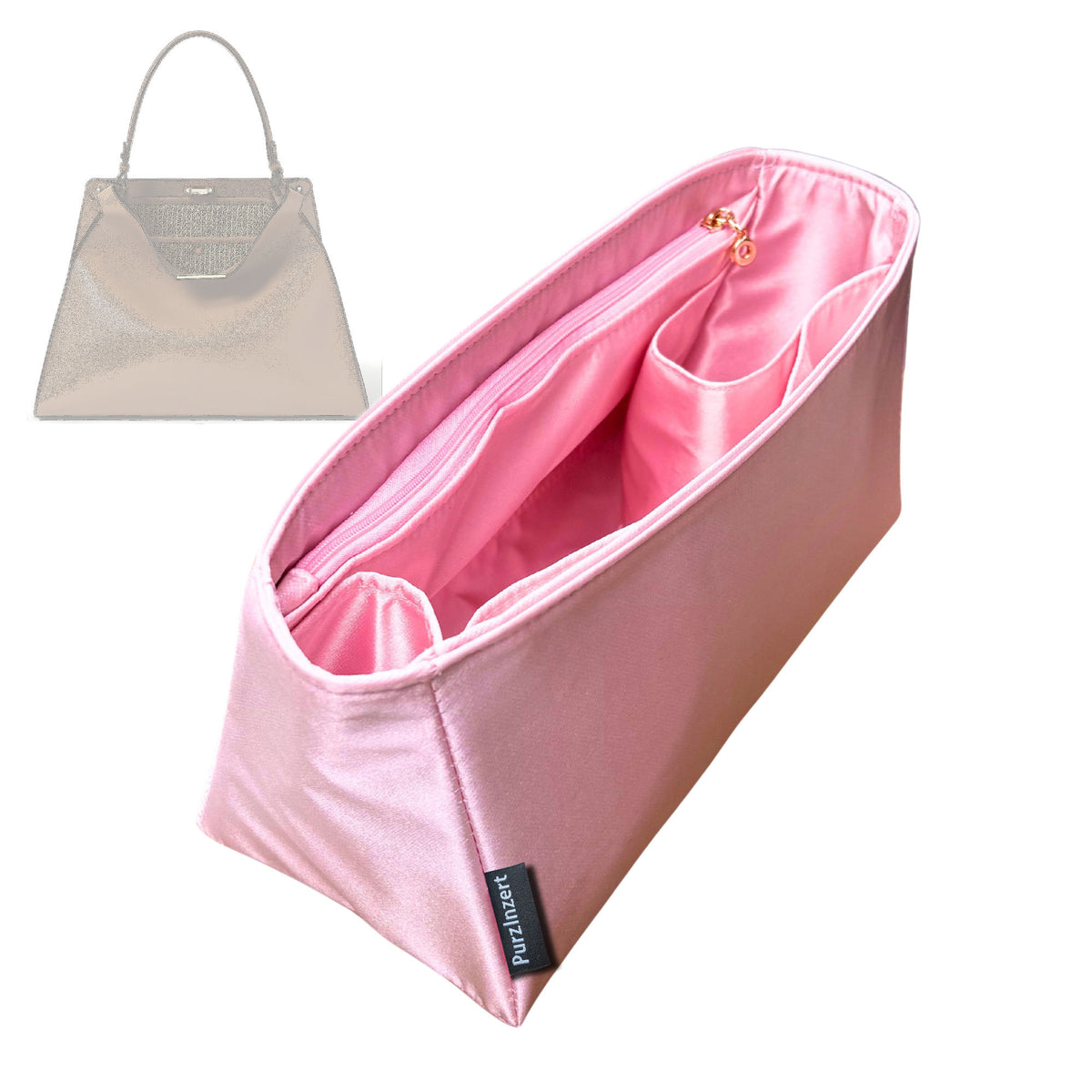 Bag Insert for (Fendi, Way Medium) Organizer Tote Purse Organiser Liner Shaper [Premium Silk Material]