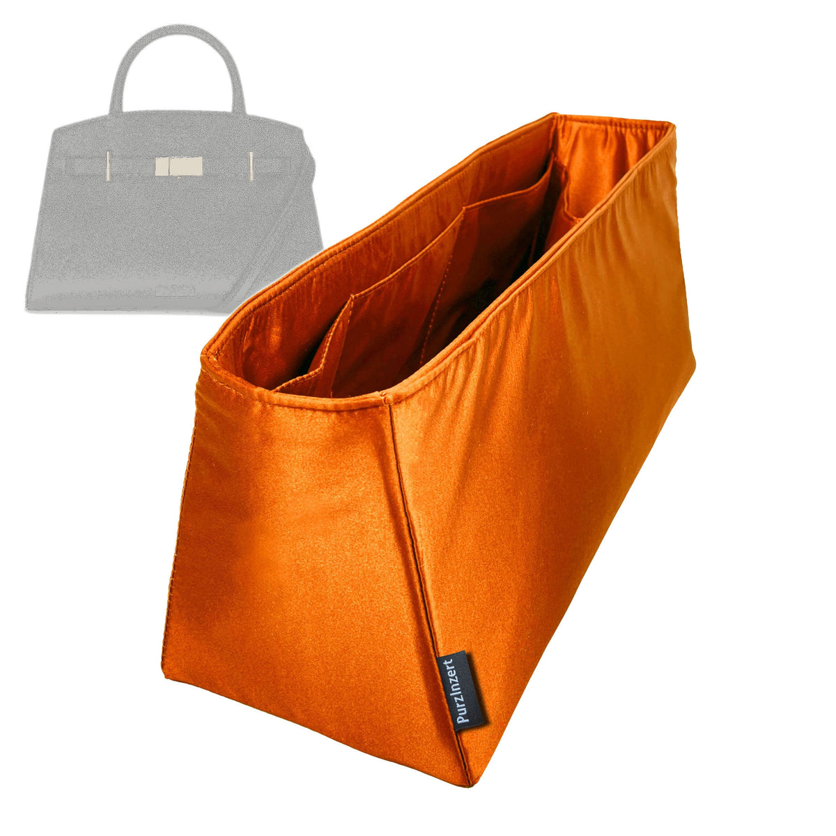 Bag Insert for (DeMellier, The Small Hudson) Organizer Tote Purse Organiser Liner Shaper [Premium Silk Material]