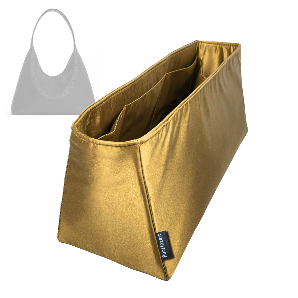 Bag Insert for (Mansur Gavriel, Maxi Candy Hobo) Organizer Tote Purse Organiser Liner Shaper [Premium Silk Material]