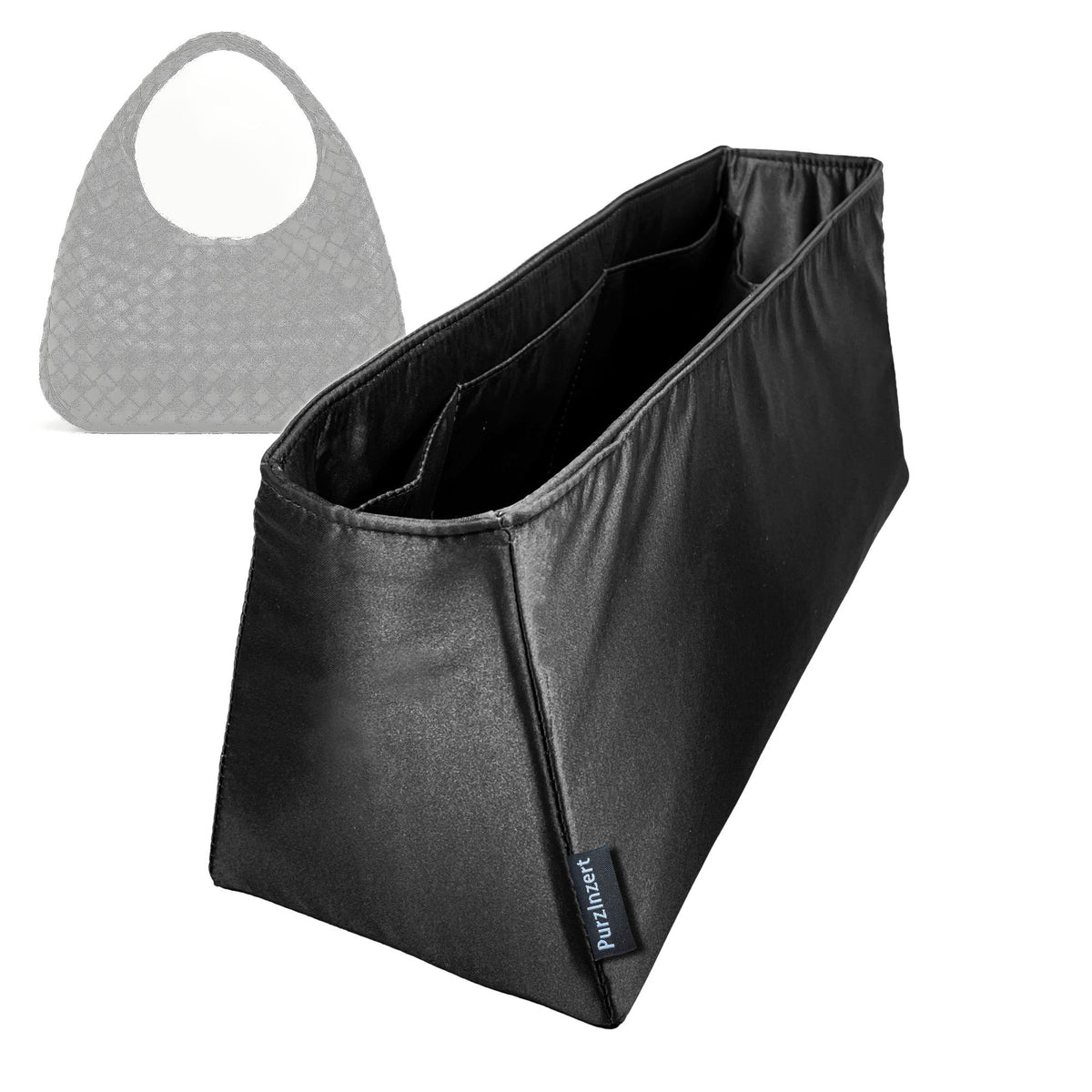 Bag Insert for (Bottega Veneta, Regular Campana 33cm) Organizer Tote Purse Organiser Liner Shaper [Premium Silk Material]