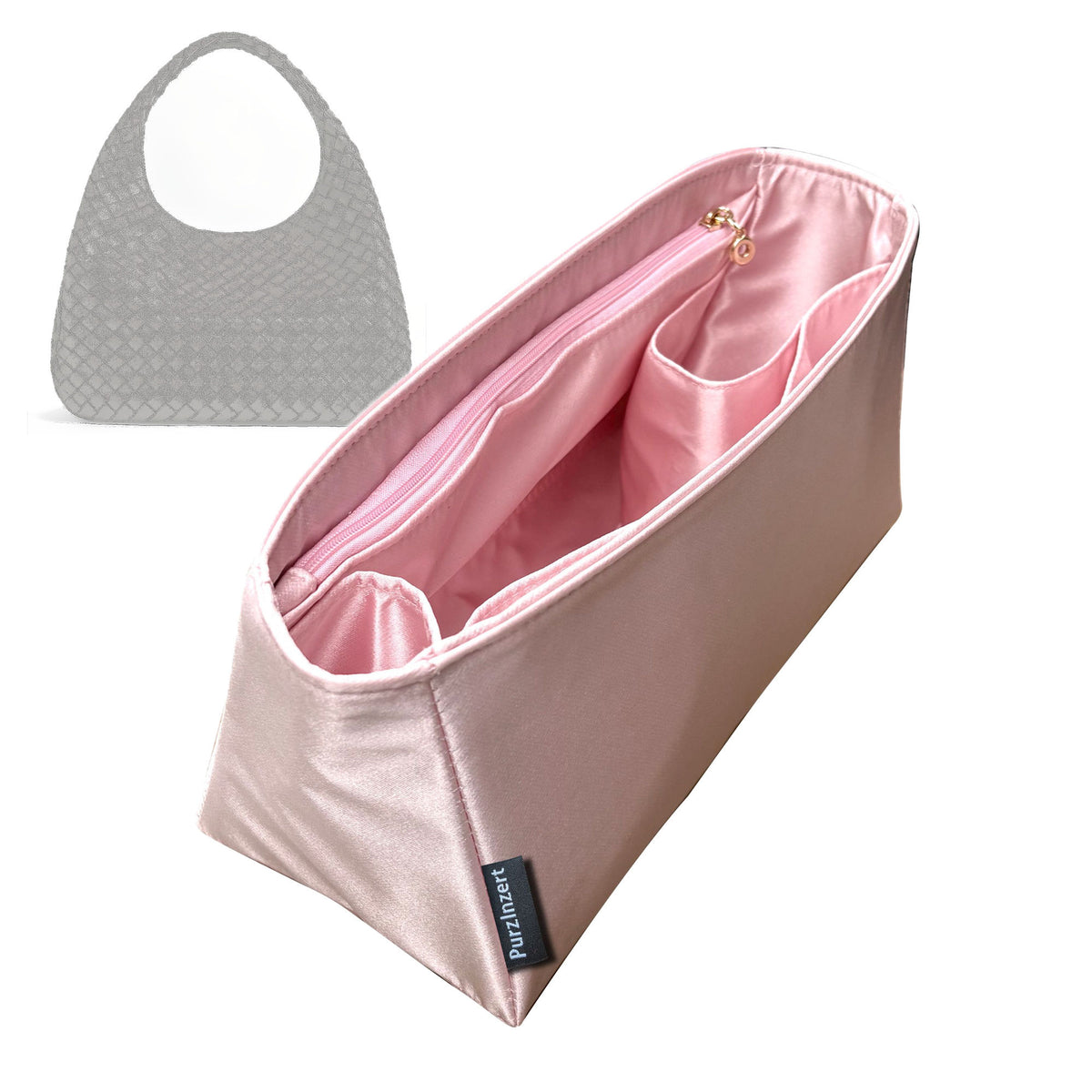 Bag Insert for (Bottega Veneta, Large Campana) Organizer Tote Purse Organiser Liner Shaper [Premium Silk Material]