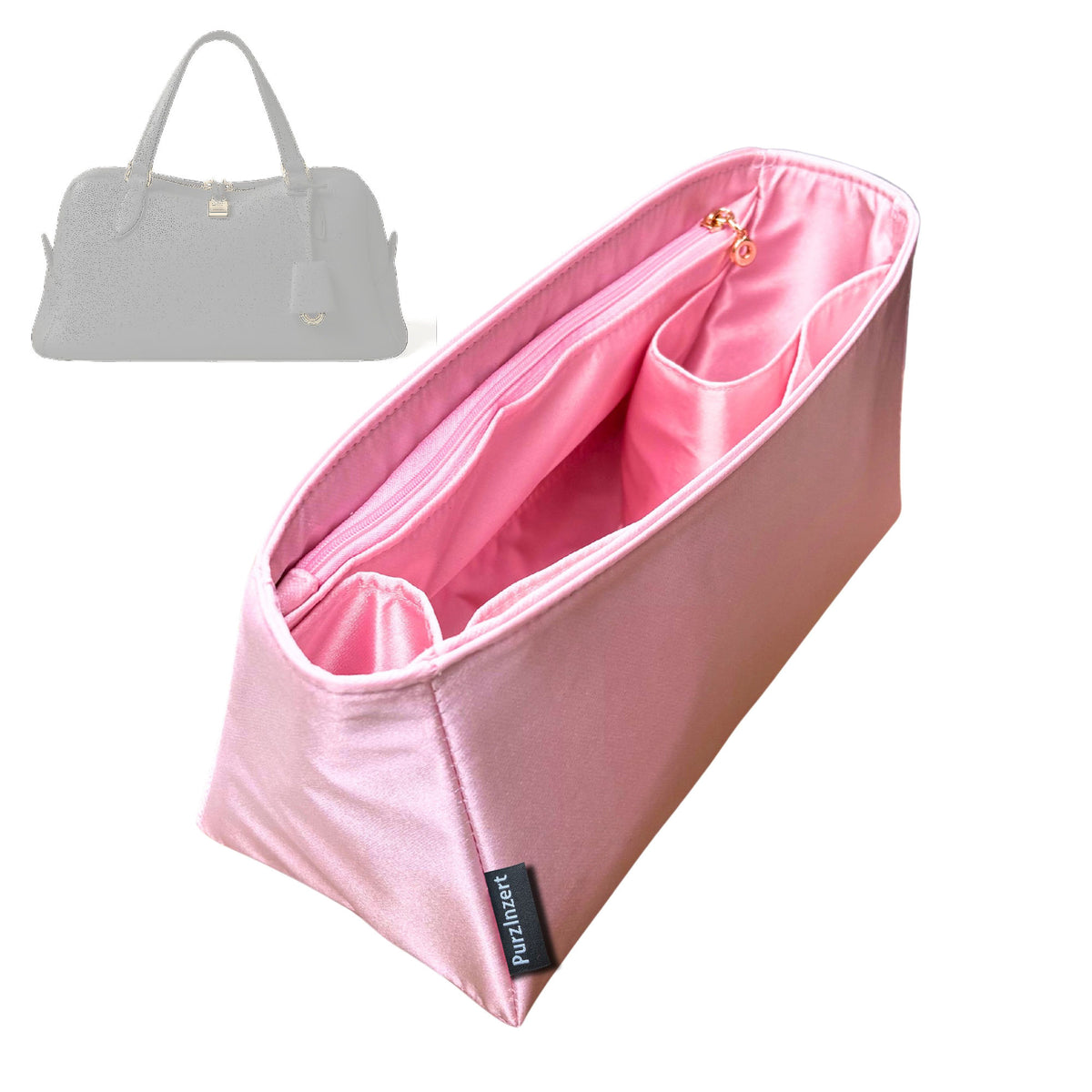 Bag Insert for (Loro Piana, Small Needle bag) Organizer Tote Purse Organiser Liner Shaper [Premium Silk Material]